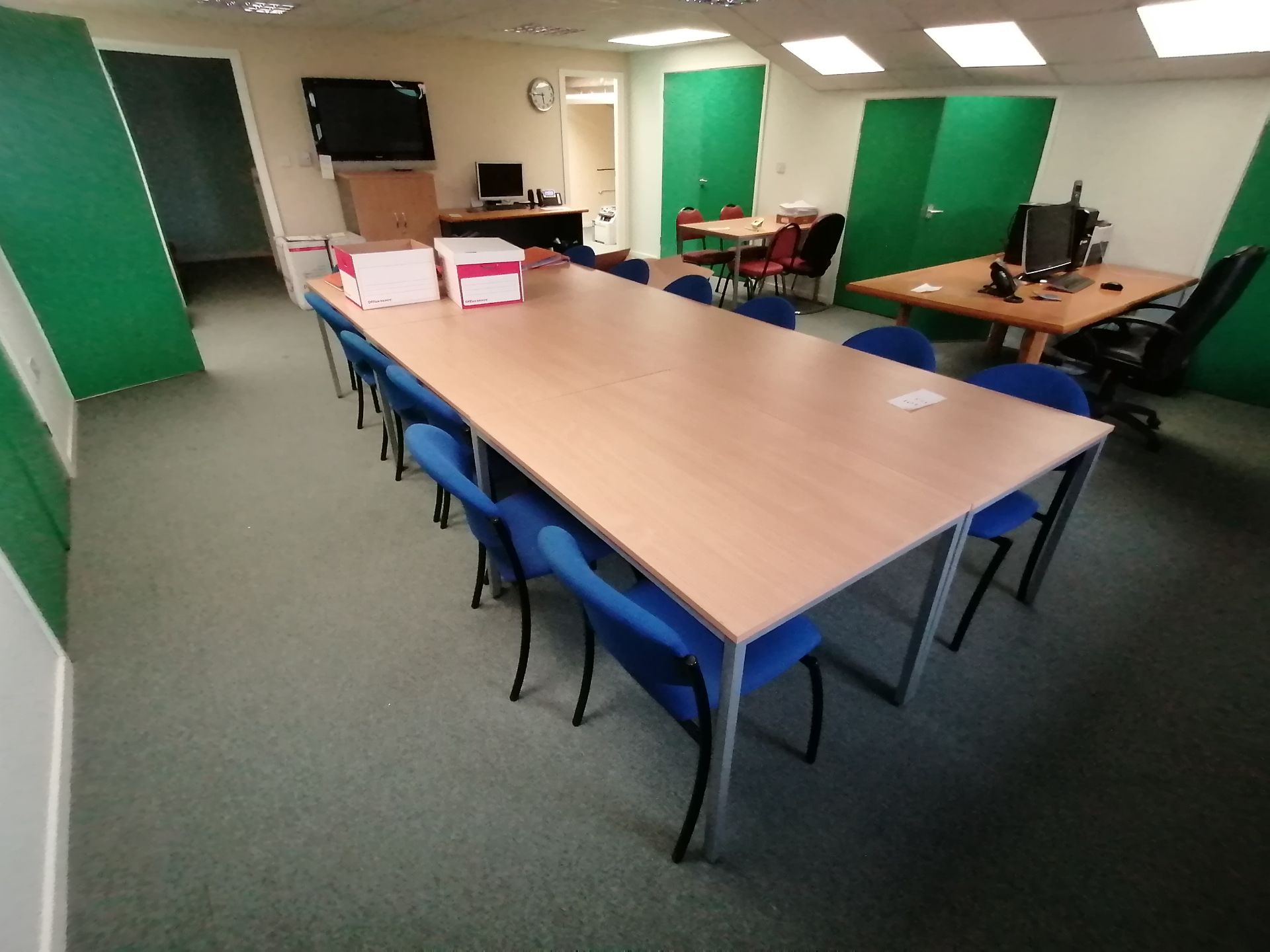6: Office Tables & 12 Chairs (Does Not Include Contents) - Image 2 of 7