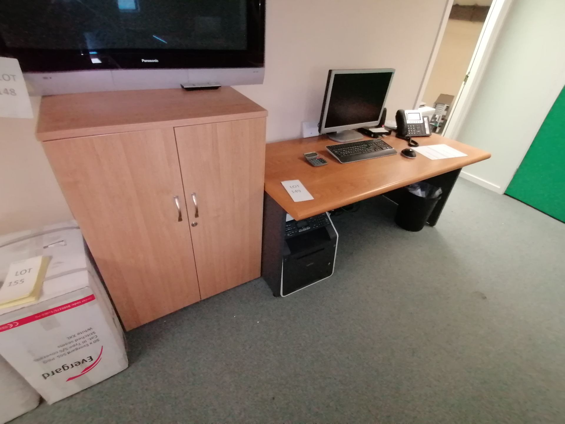 Office Cabinet & Desk (Does Not Include Contents) - Image 2 of 4