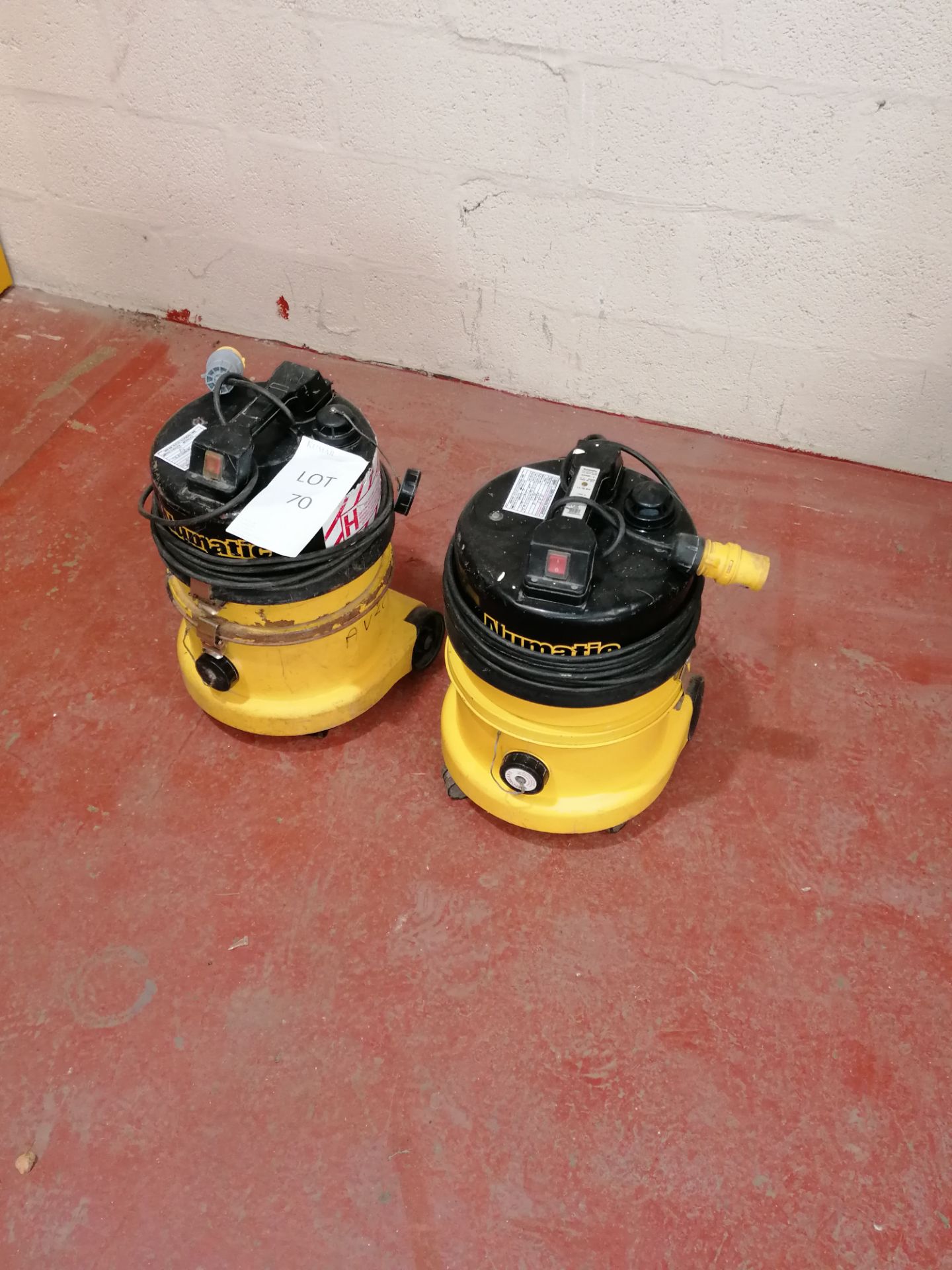 2: Numatic Model HZ570, Hazardous Material Vacuum Cleaners Serial No: Av15 & Av16