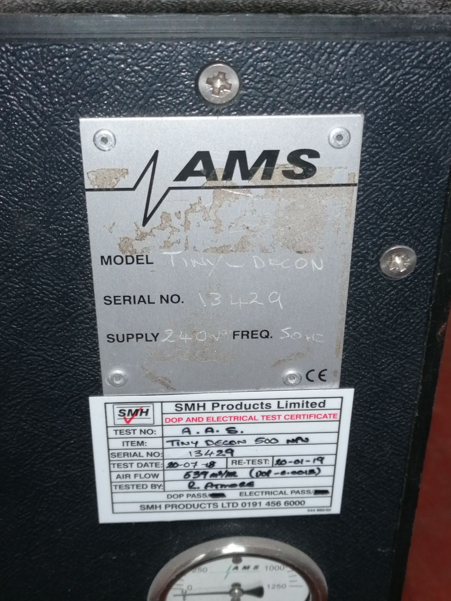 AMS NPU 500 Extractor/Filter Unit 110V, Serial No. 13429 (2013) - Image 5 of 5
