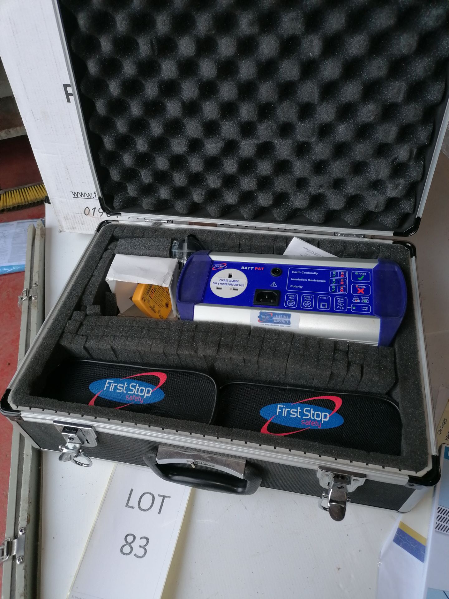 First Stop Annual Calibration Batt Pat Tester in Box with Certificate & Manuals - Image 2 of 9