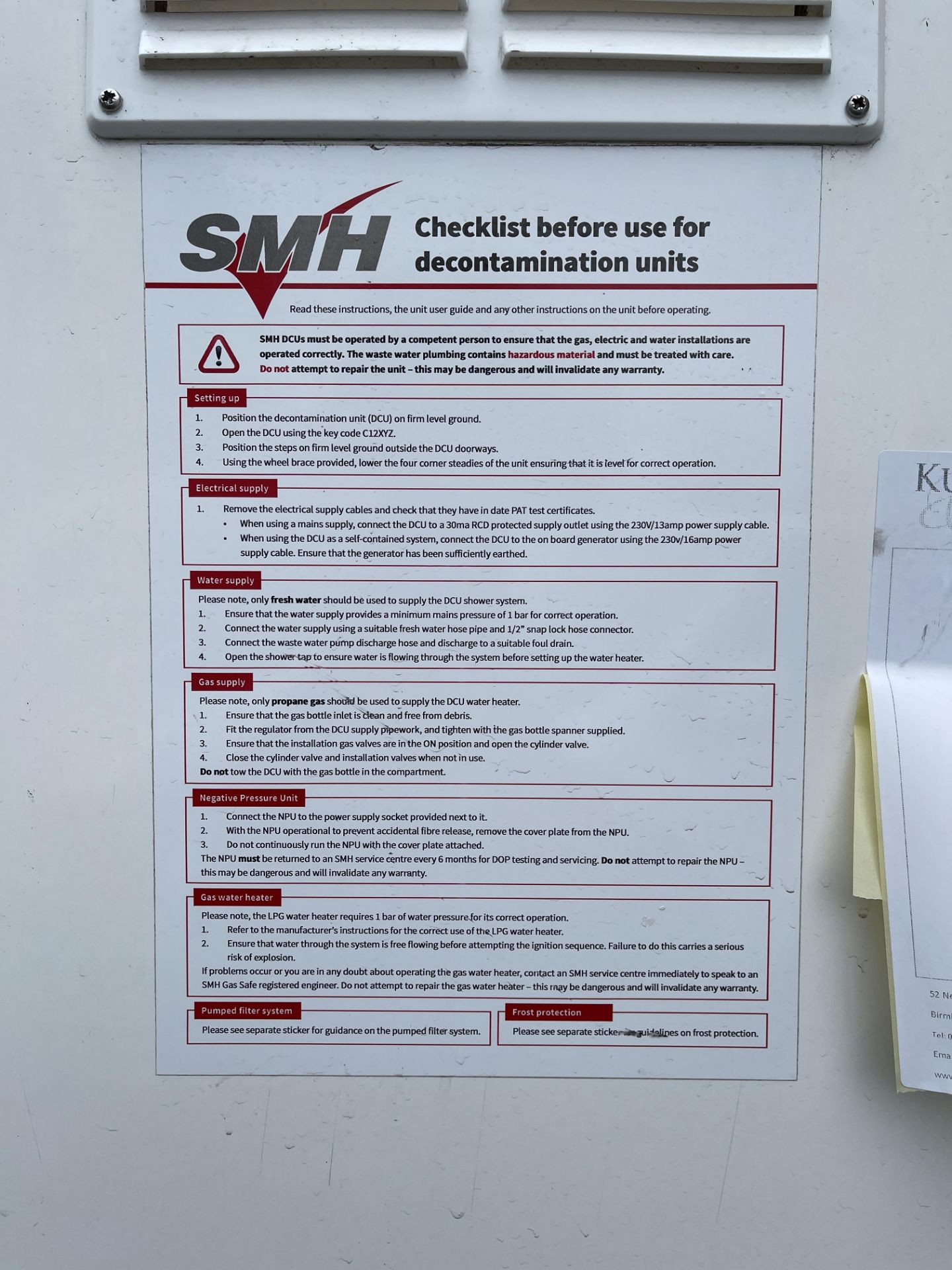 SMH Mobile De-Contamination Unit Comprising Dirty End, Twin Shower Enclosure, Clean End, Fitted with - Image 59 of 81