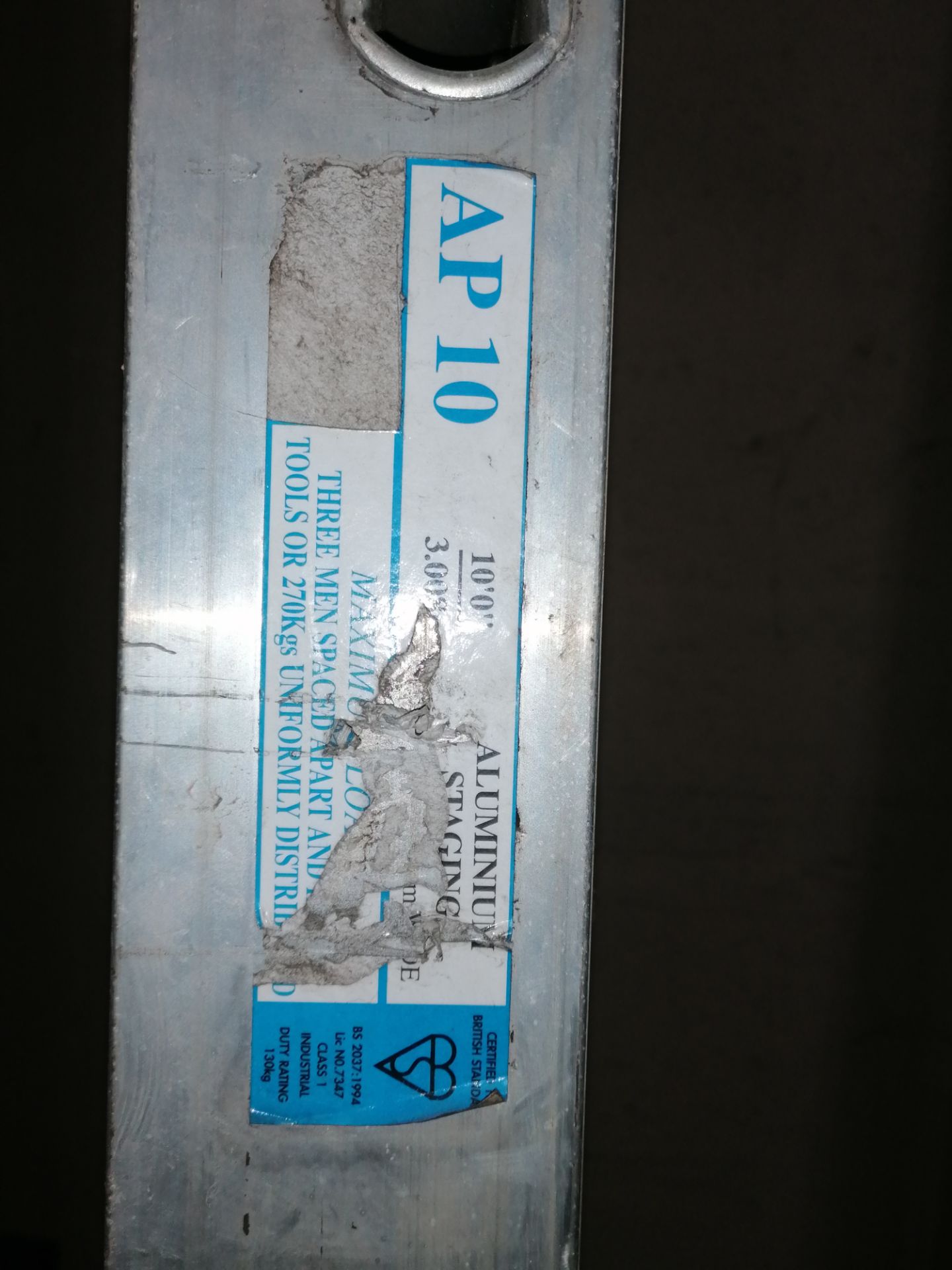 2: AP10 Aluminium Staging 450mm Width 3m Length - Image 4 of 4