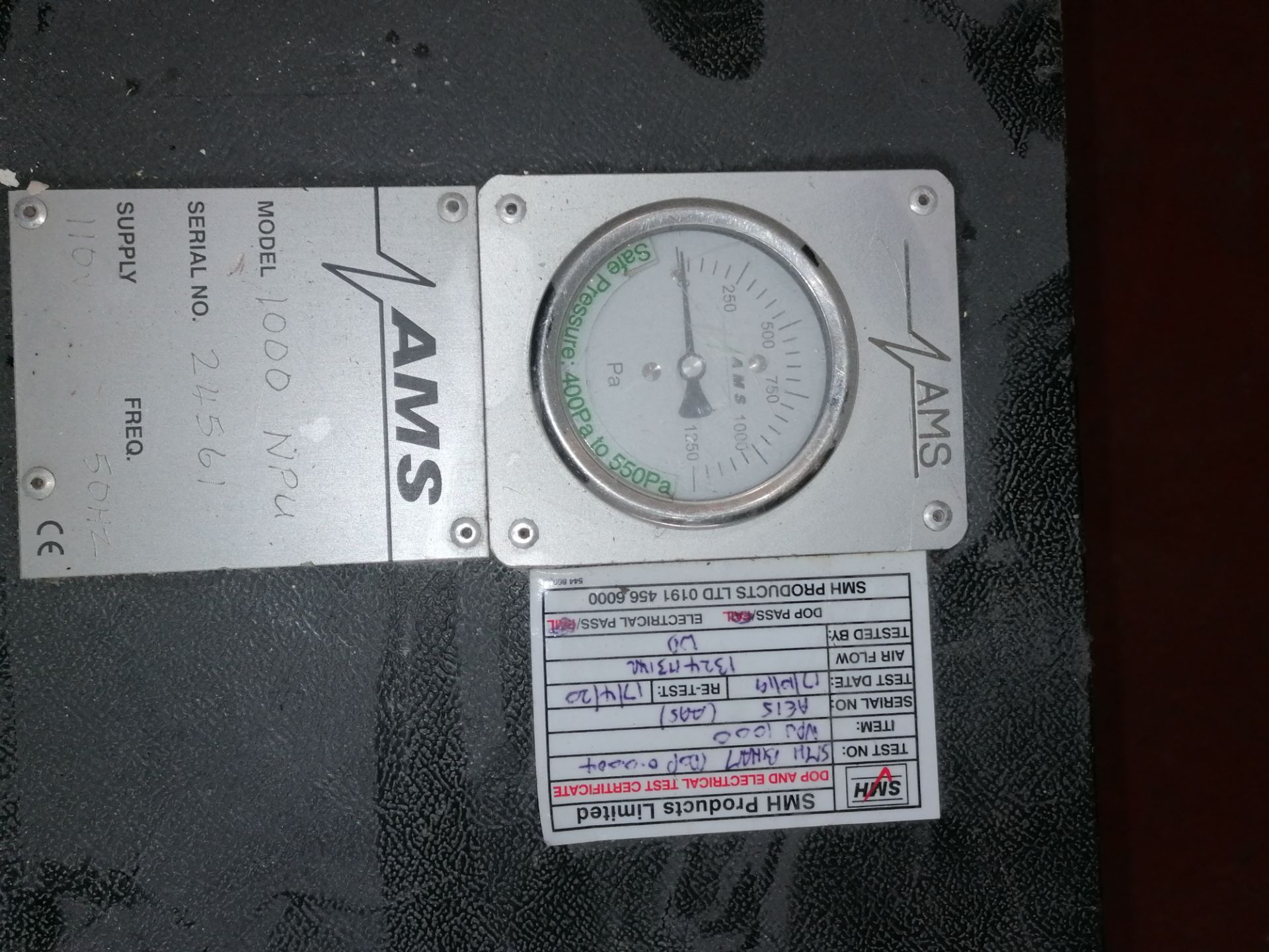 AMS NPU 100 Extractor/Filter Unit 110V, Serial No: 24561 - Image 6 of 6