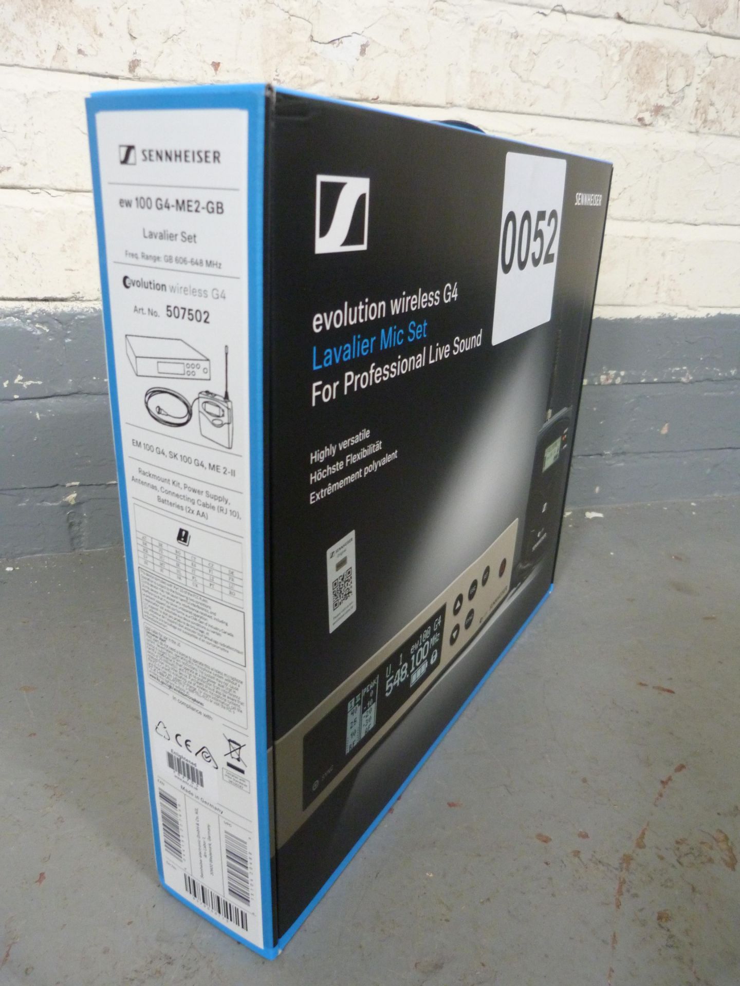 Sennheiser 100 Wireless Lavalier Set EW100 G4-ME2-GB 507502. In Cardboard. Serial No: 8379048113 - Image 2 of 3