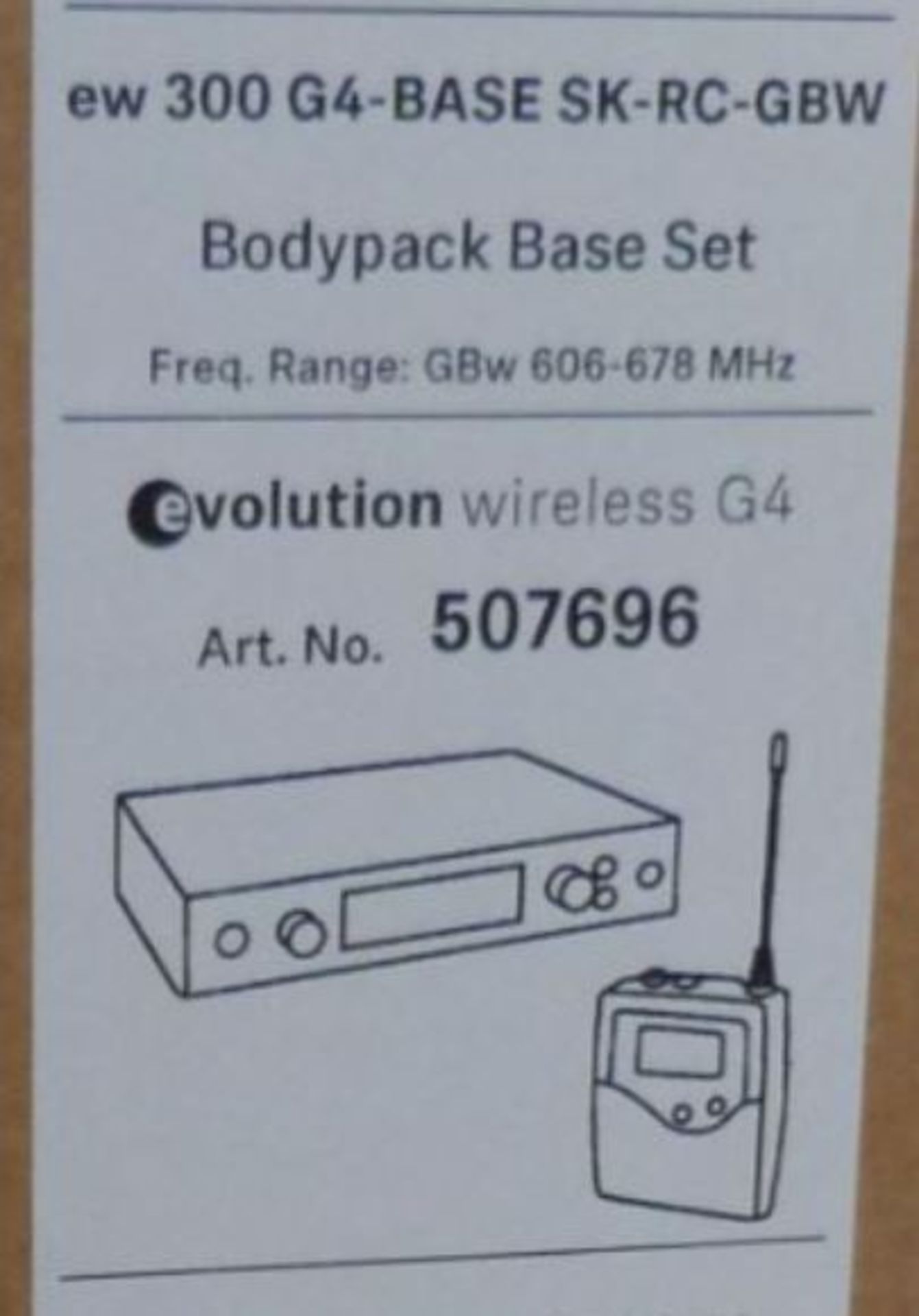 Sennheiser EW 300 G4-BASE SK-RC-GBW Bodypack Base Set 507696. In Cardboard. Serial No: 8348709861