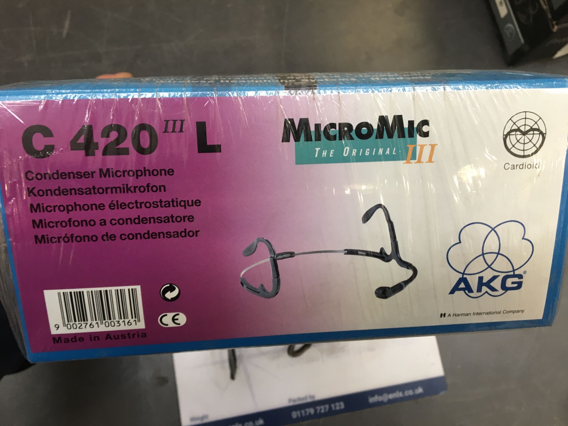 1x AKG C420L III Micro Mic Cardioid Condenser Microphone. New/Unopened
