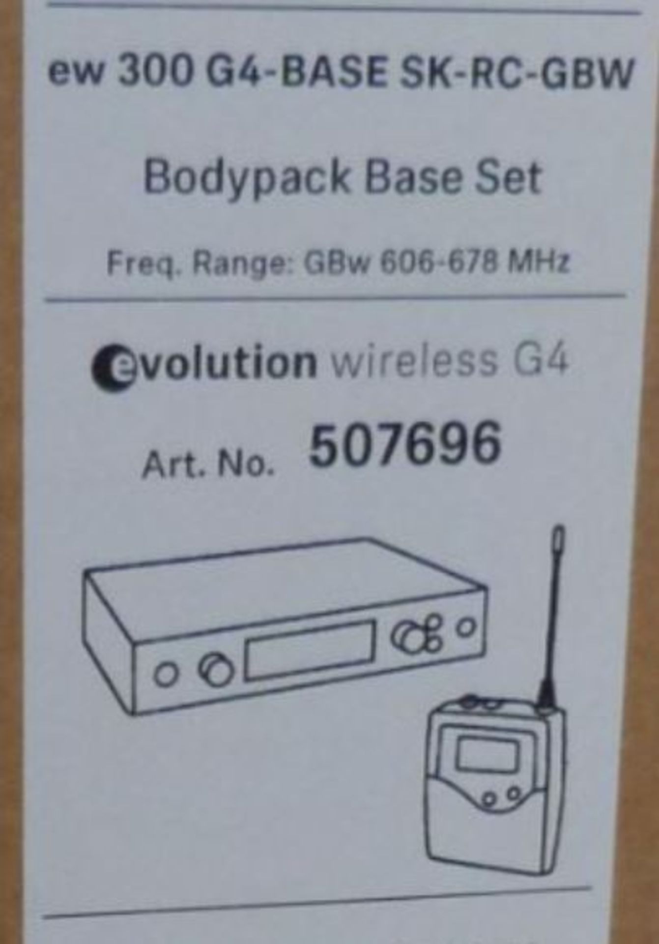 Sennheiser EW 300 G4-BASE SK-RC-GBW Bodypack Base Set 507696. In Cardboard. Serial No: 8248661874