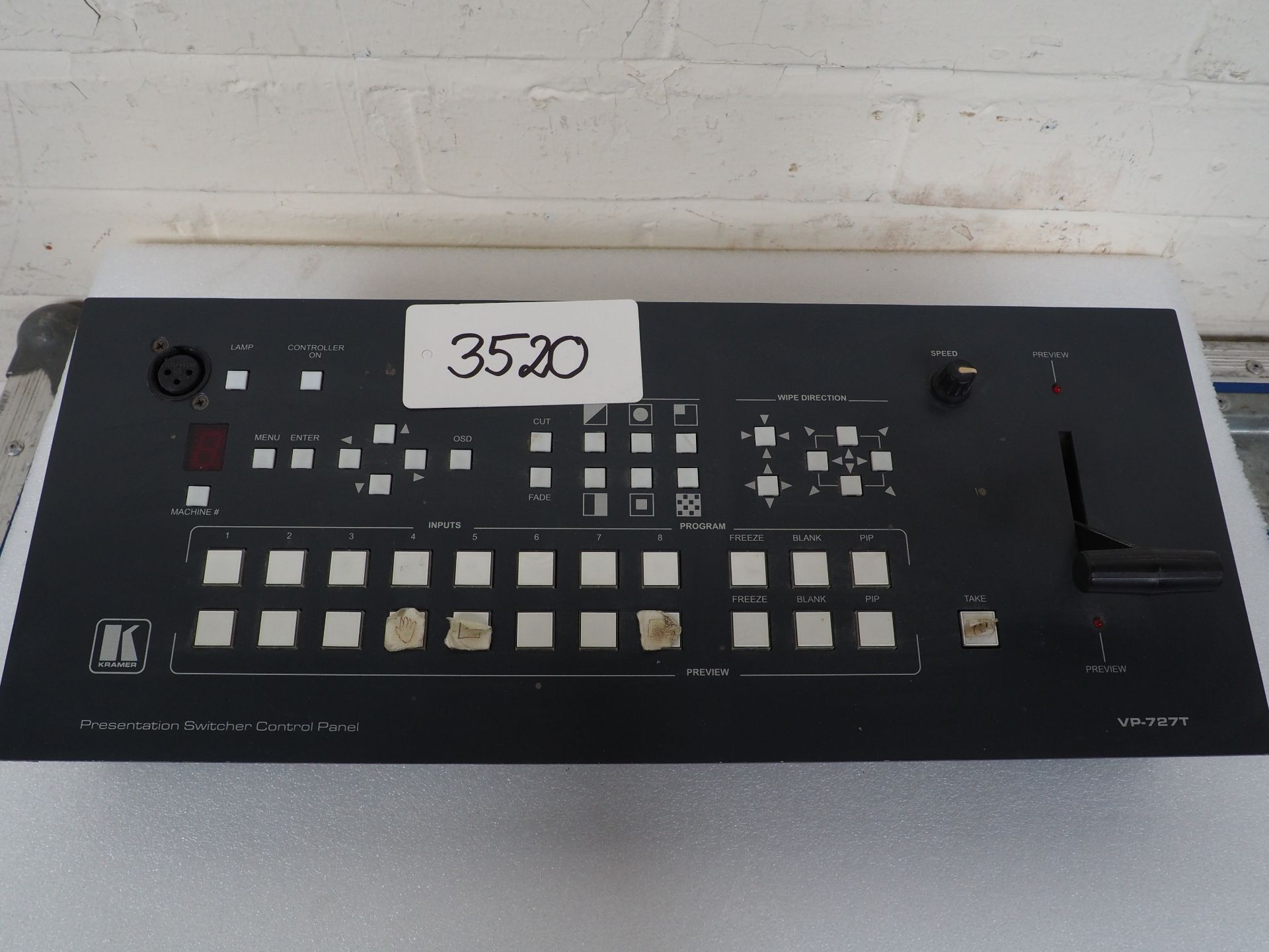 Kramer VP-727T Remote Control Console with “T” Bar. Not Tested - taken from working installation.