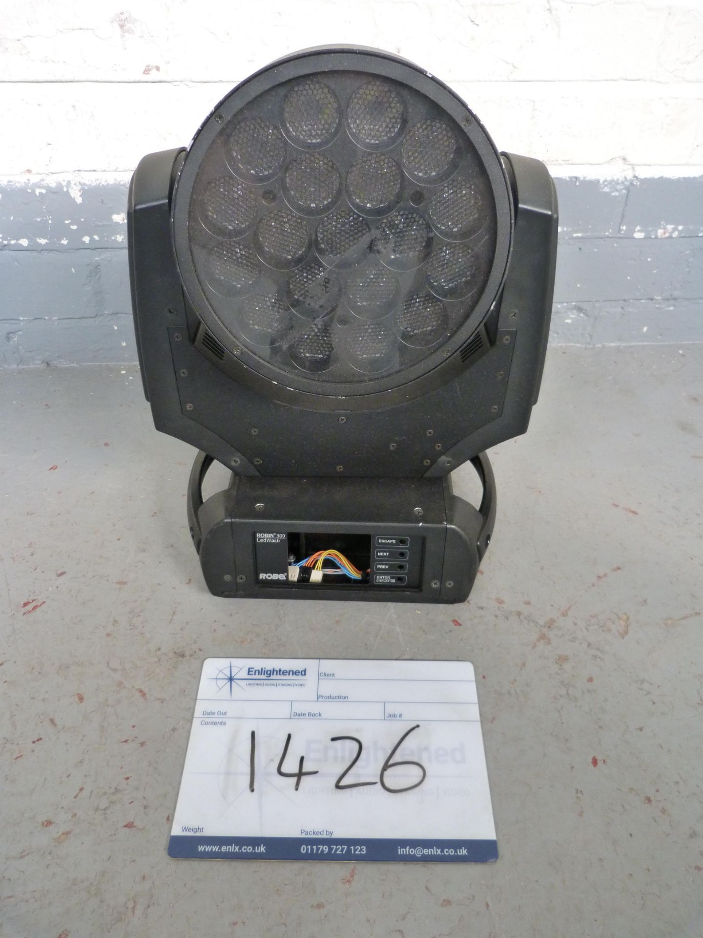 Robe LEDWash 300. Spare/Repairs/Not Working. Condition Unknown. Serial No: 1200335636