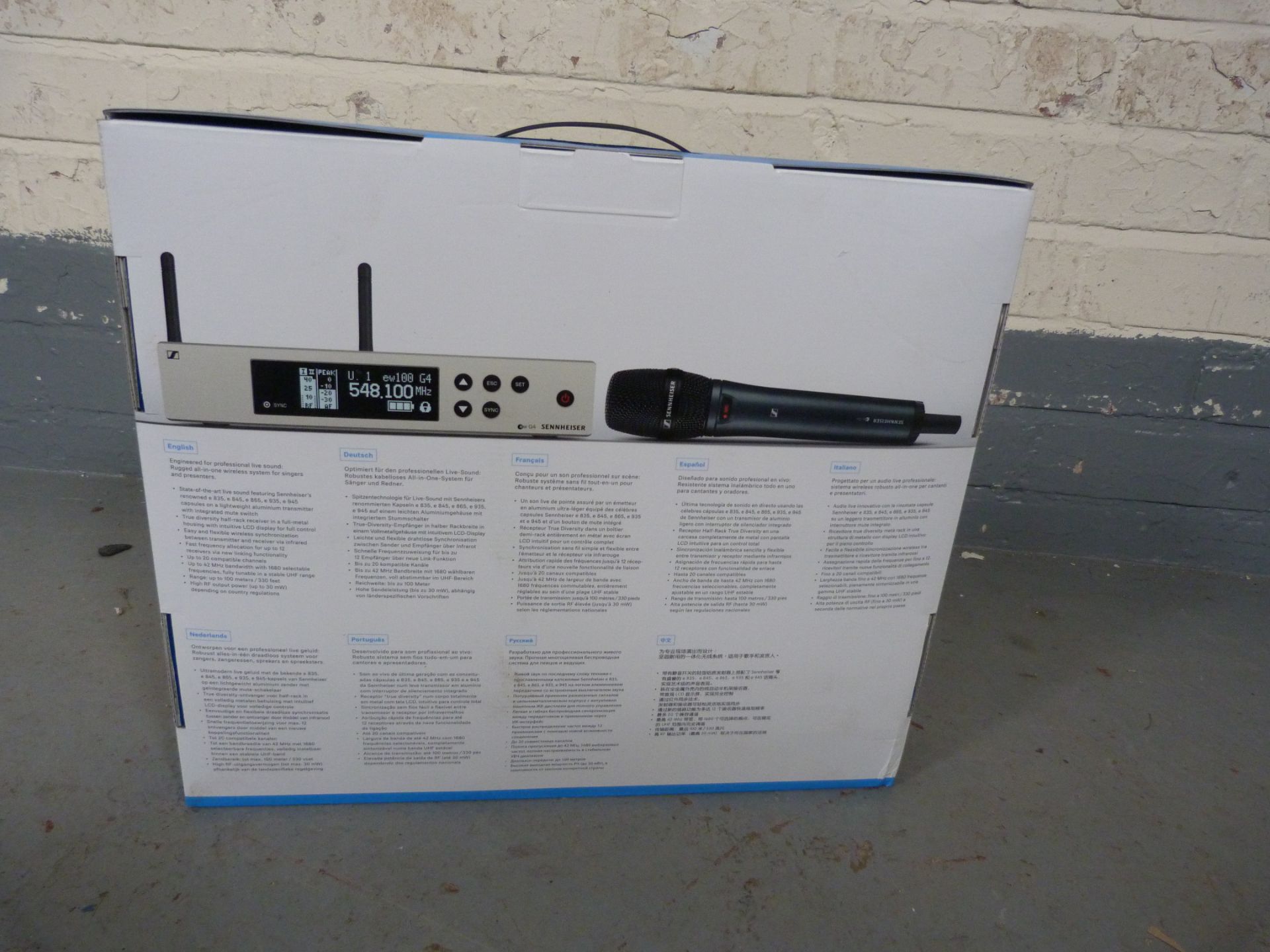 Sennheiser 100 Wireless Vocal Set EW100 G4-835-S-GB 507536. In Cardboard. Serial No: 8379044492 - Image 3 of 3