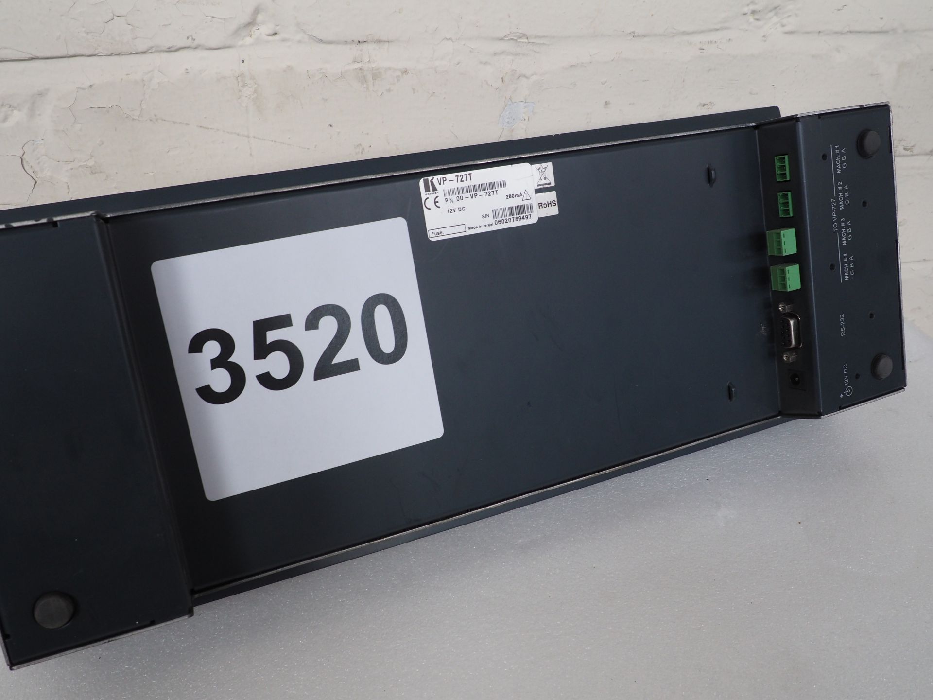 Kramer VP-727T Remote Control Console with “T” Bar. Not Tested - taken from working installation. - Image 2 of 2