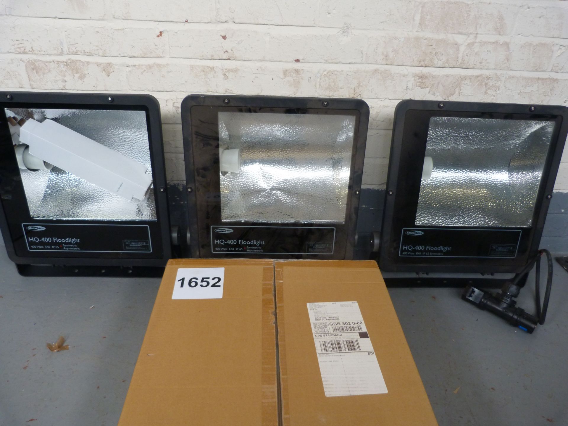4 x HQ-400 FloodLight (No Lamps) IP65 400w E40. In Cardboard. New