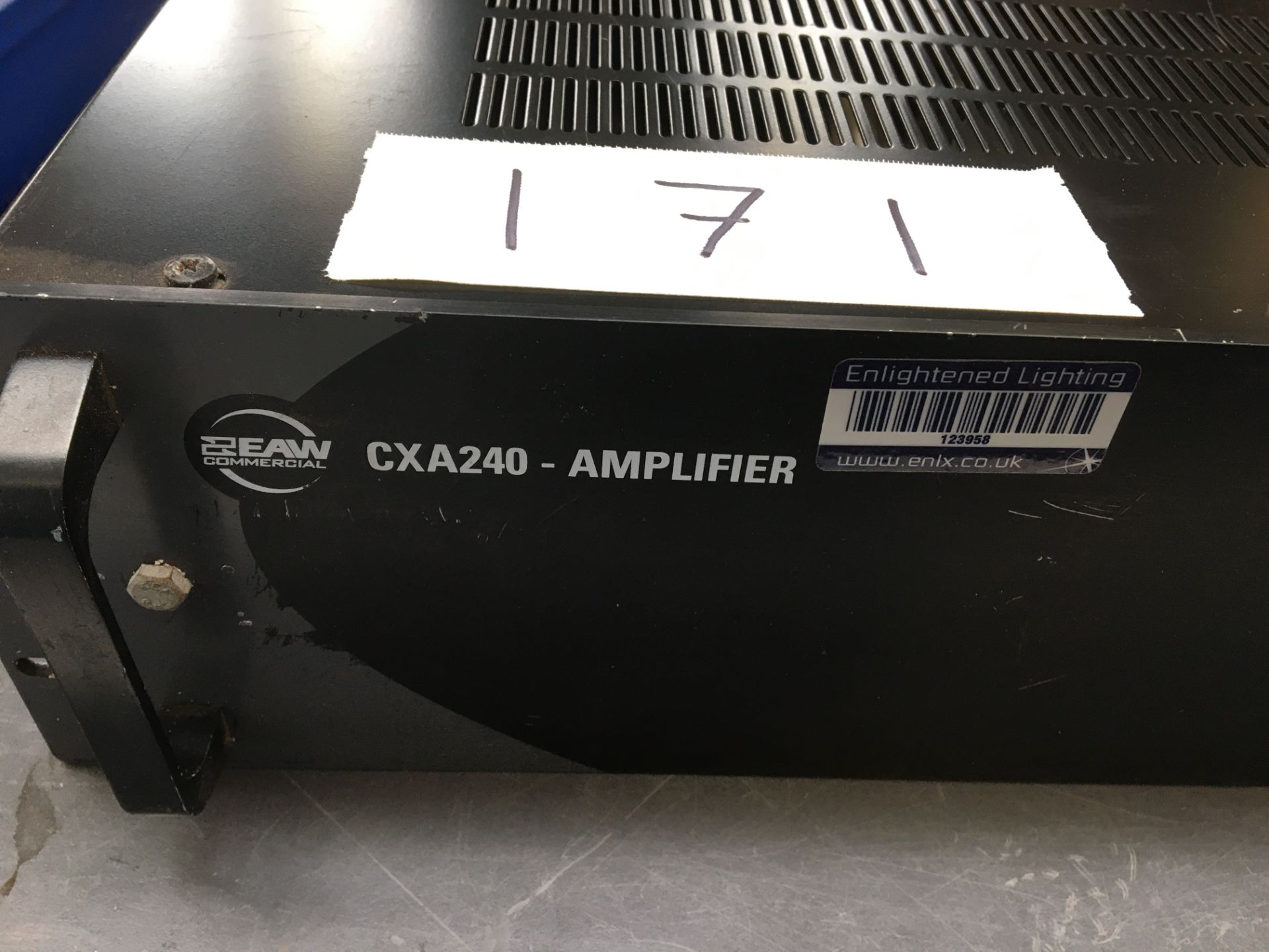 EAW CXA240 Single Channel Power Amplifier, 4 ohm, 70v, and 100v Output. Ex-Hire/Fair Condition