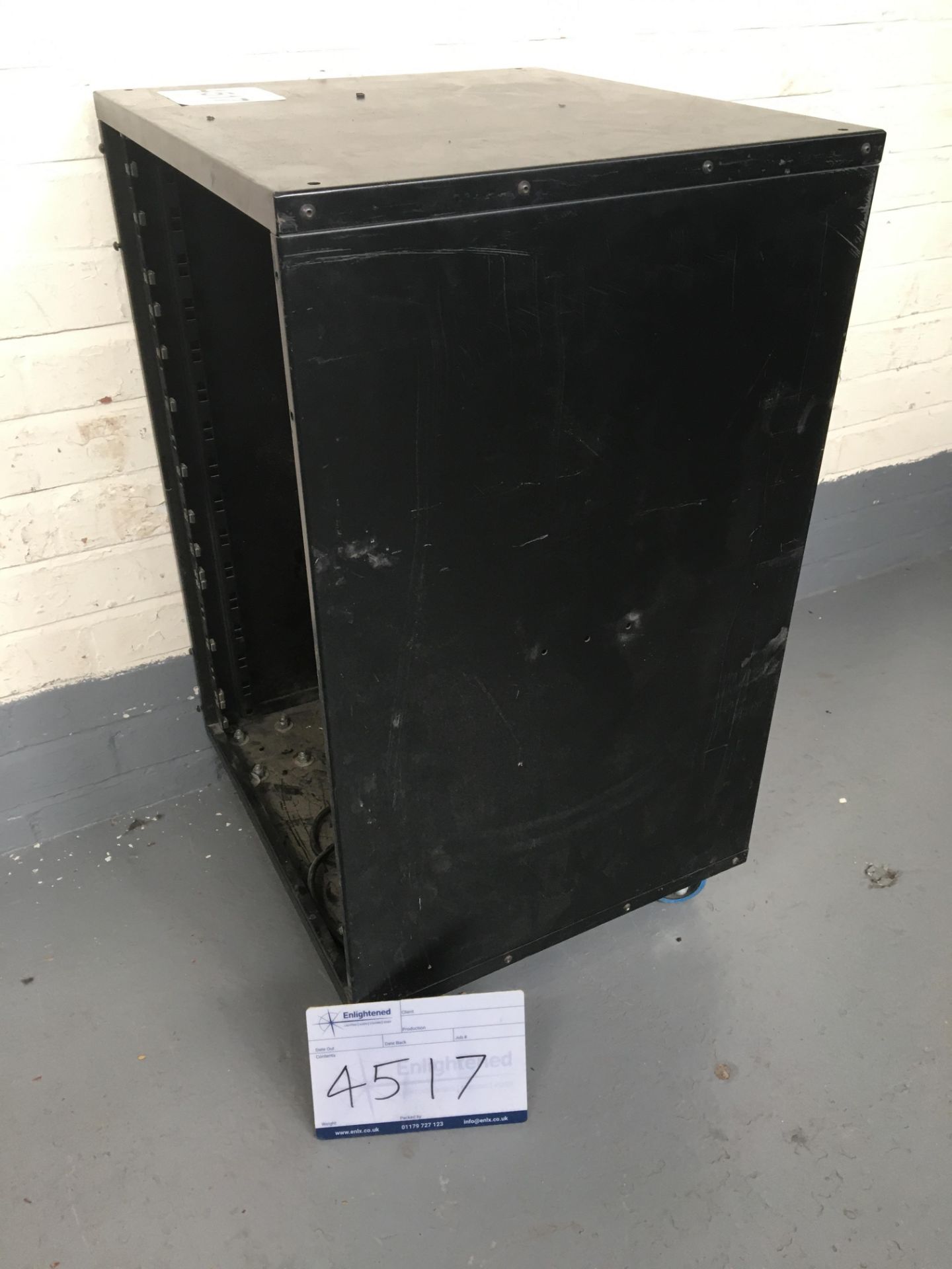 16U 19" Server AV Rack on wheels w/ Patch Panel. 480*520*765mm. Condition: Used Removed from - Image 2 of 7