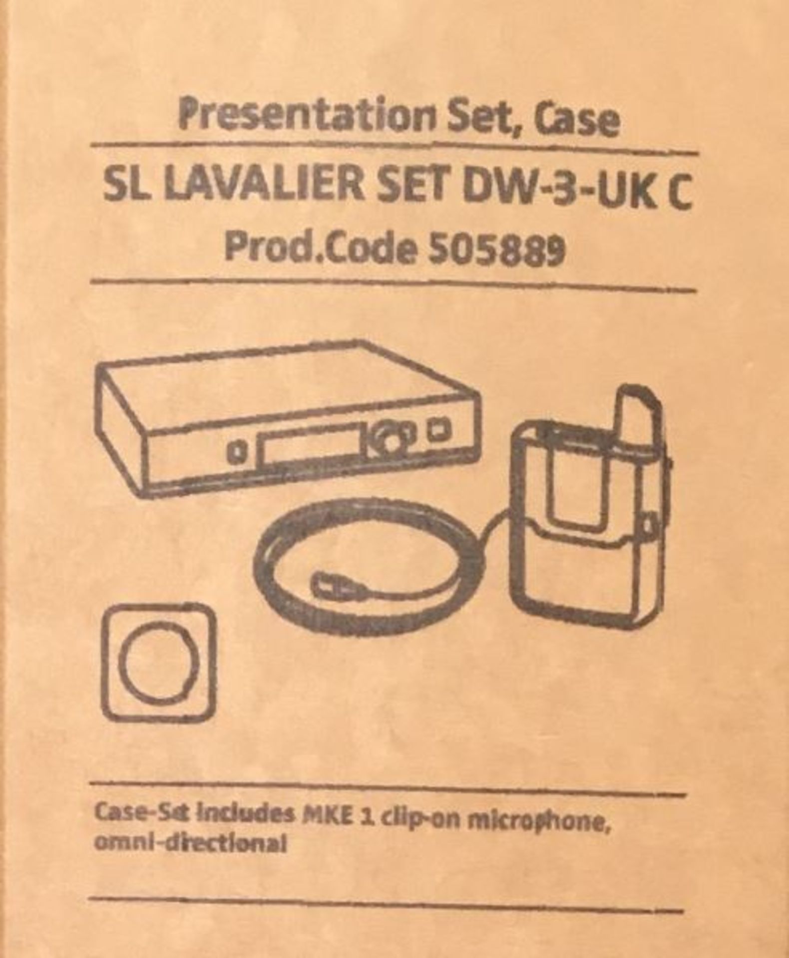 Sennheiser SL Lavalier Set DW-3-UK C(ase). 1x SL Bodypack DW, 1x MKE 1 Microphone Capsule, 1x SL