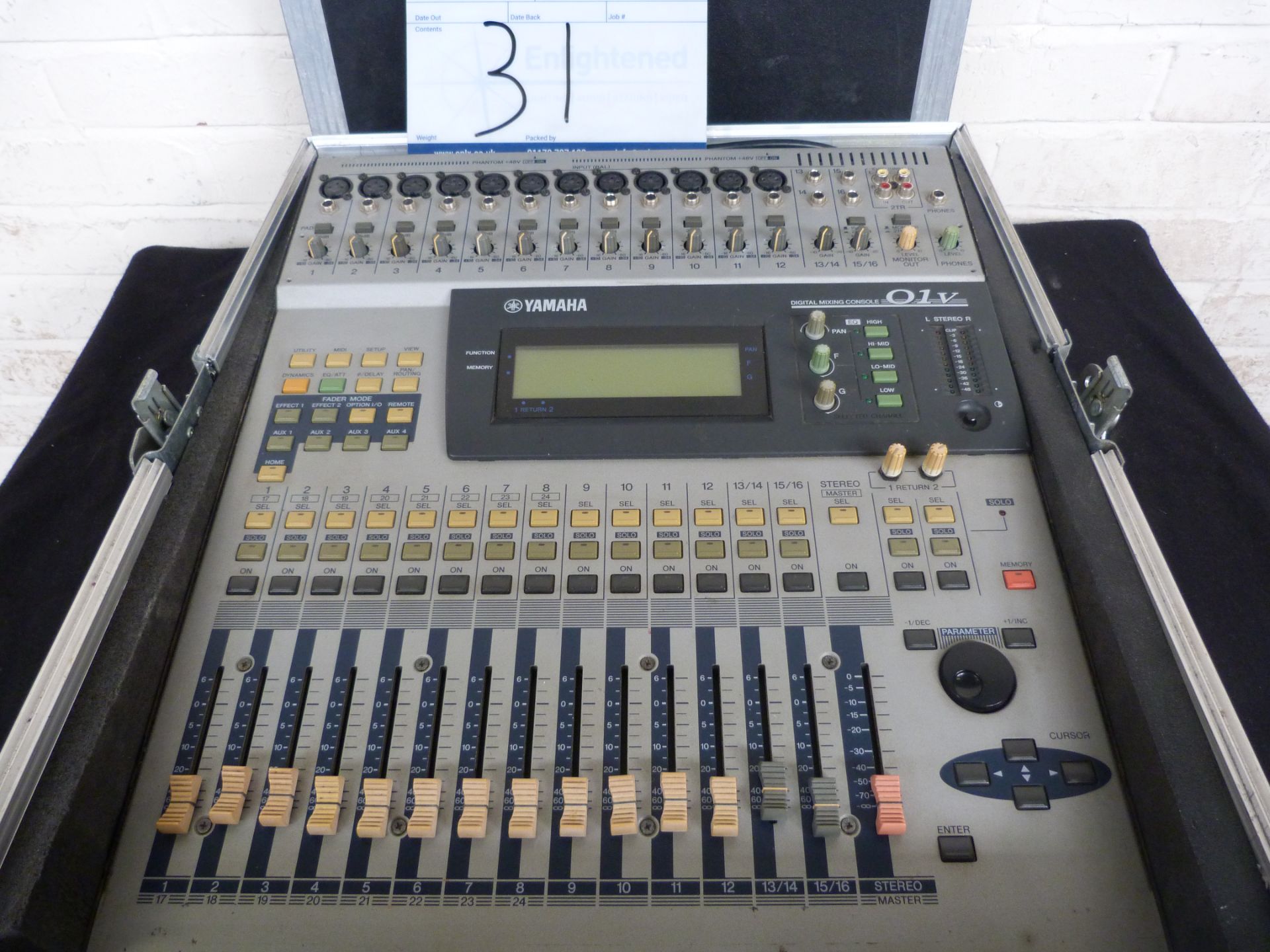 Yamaha 01V Digital Mixing Console With MY4-DA Analog Output Expansion Card, Cased. Used Second