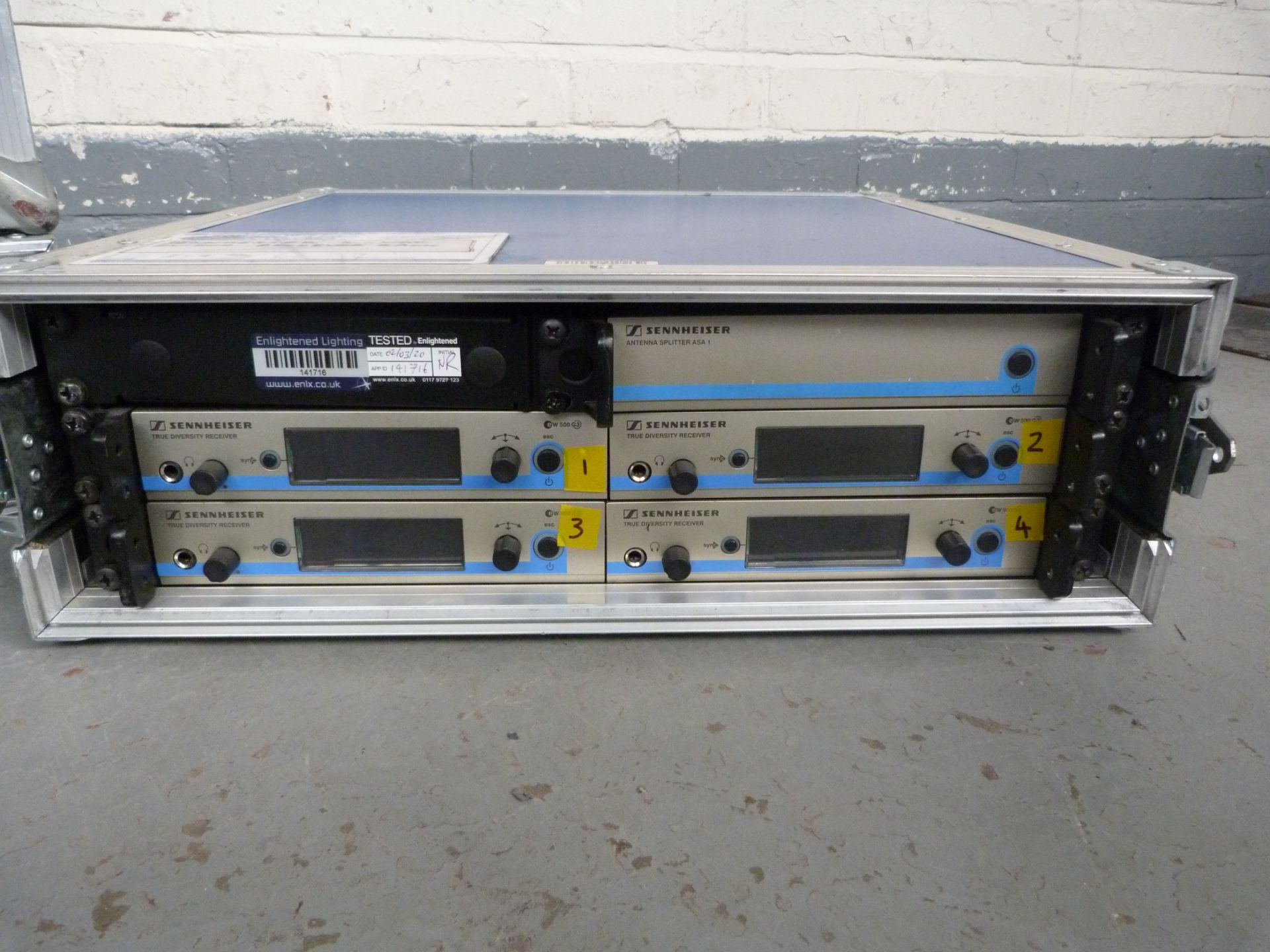 Sennheiser 4 way G3 ew500 Rack Kit: 4x EM500 G3 Rackmount Receiver, 4x SK500 G3 Body Pack - Image 2 of 7