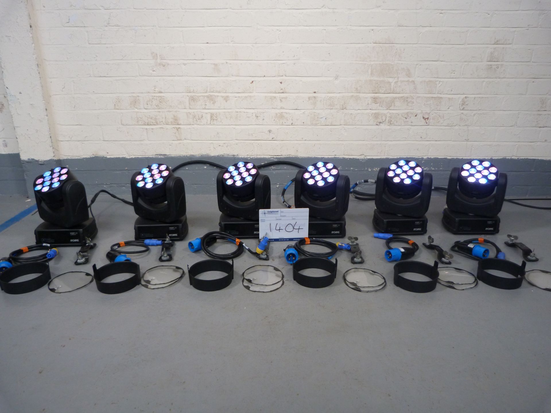 Robe Robin 100 LEDBeam - Case of Six Including Accessories. Ex-hire/Good Condition. Power On Time: