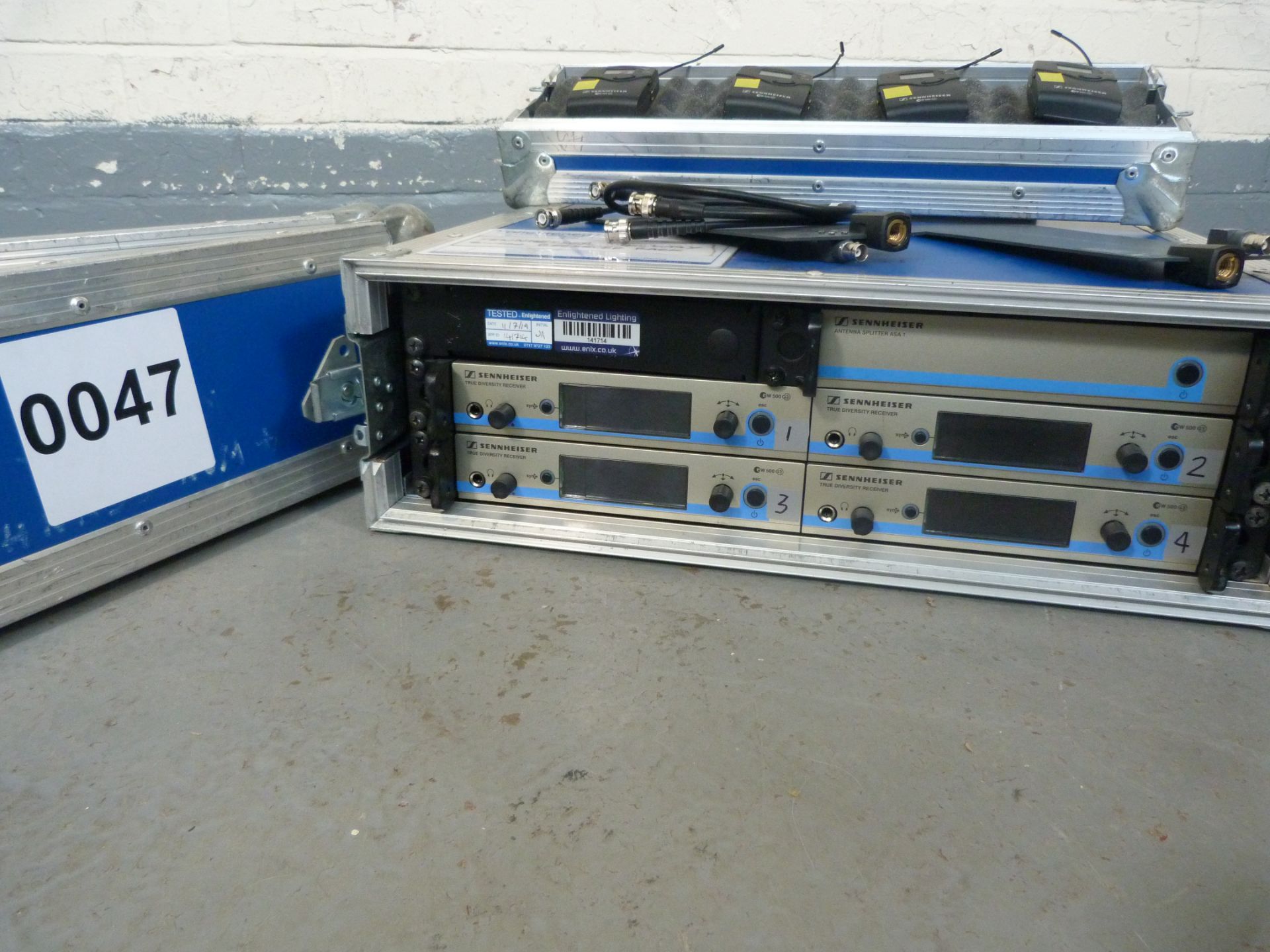 Sennheiser 4 way G3 ew500 Rack Kit: 4x EM500 G3 Rackmount Receiver, 4x SK500 G3 Body Pack - Image 2 of 5