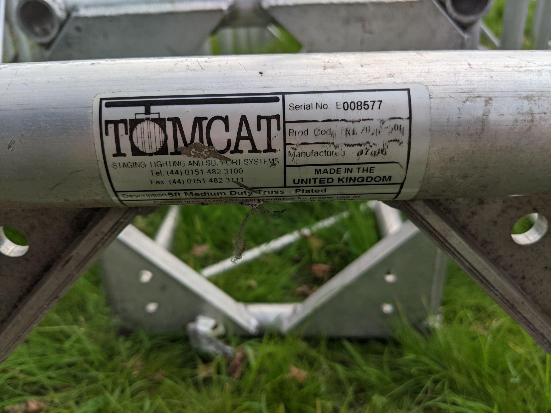 20.5" Tomcat 5ft Medium Duty Truss - Plated. 123258. Ex-Hire, Fair Condition. Serial No: E008577