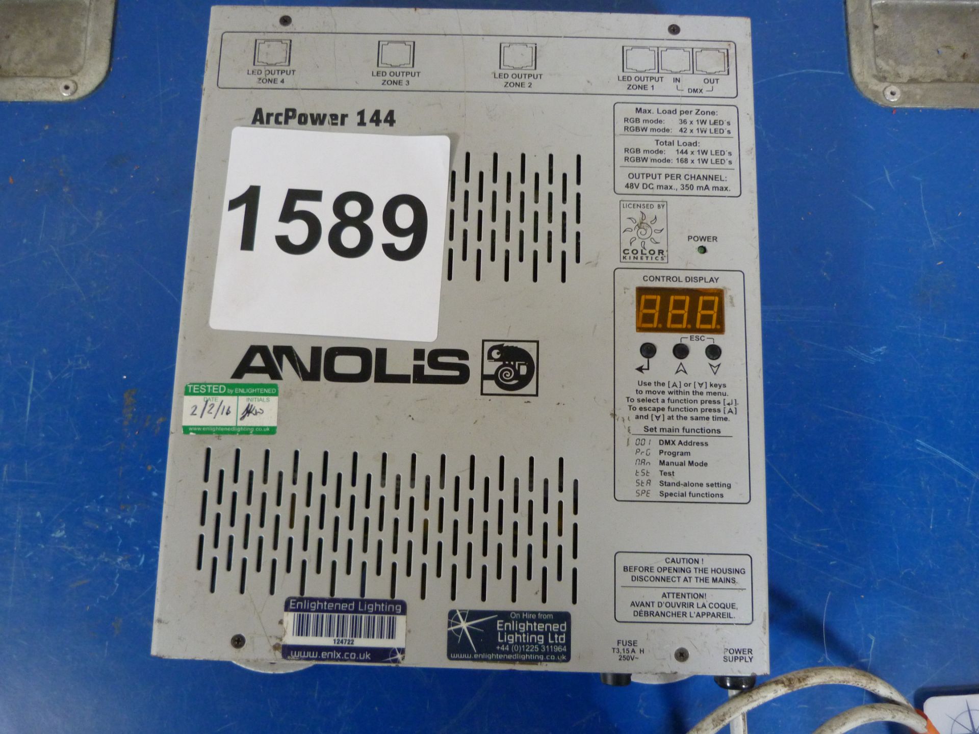 Anolis ArcPower 144 LED PSU. Ex-Hire, Fair Condition