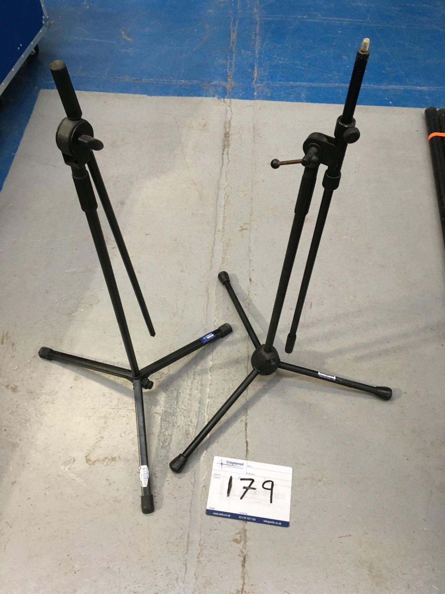 2x Boom Mic Stands. Ex-Hire/Some Cosmetic Wear - Image 2 of 2