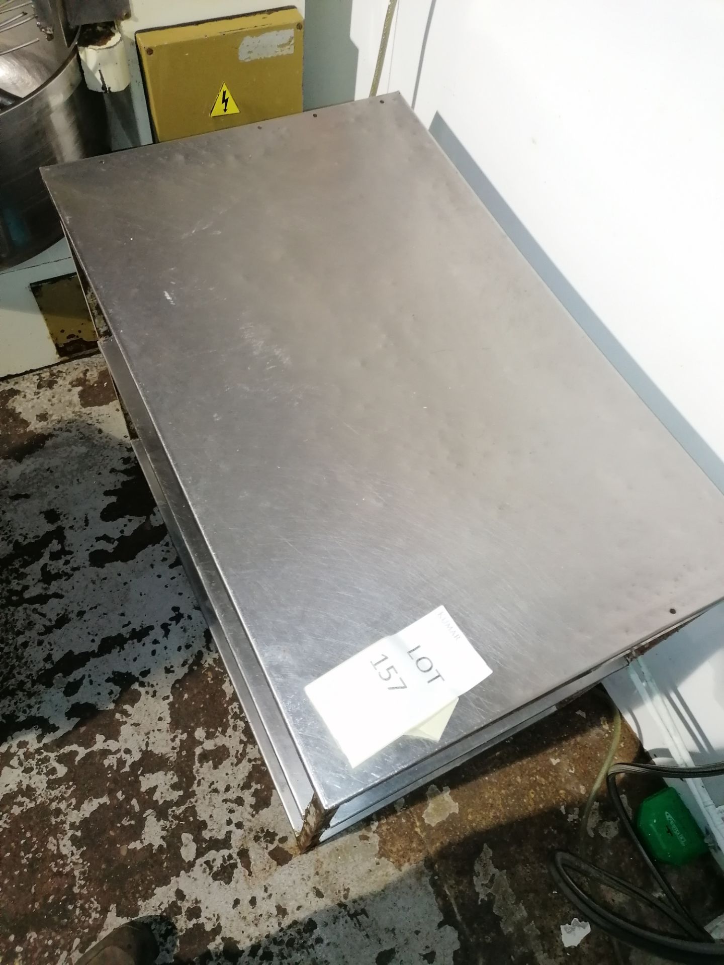 Stainless Steel Preperation Table With Steel Frame Length 107cm Width 66cm Height 88cm Contents - Image 5 of 5