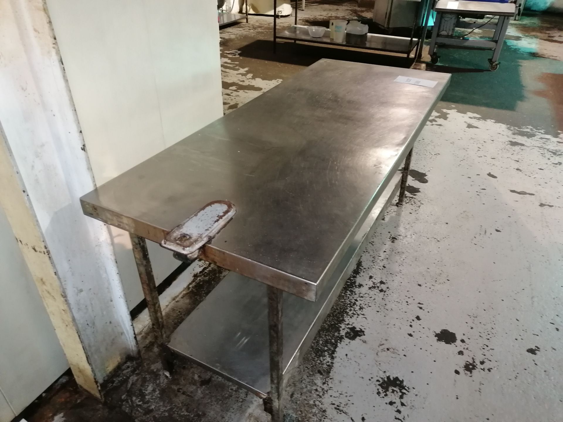 Stainless Steel Preperartion Table Length 179cm x Width 75cm x Height 85cm - Image 2 of 4