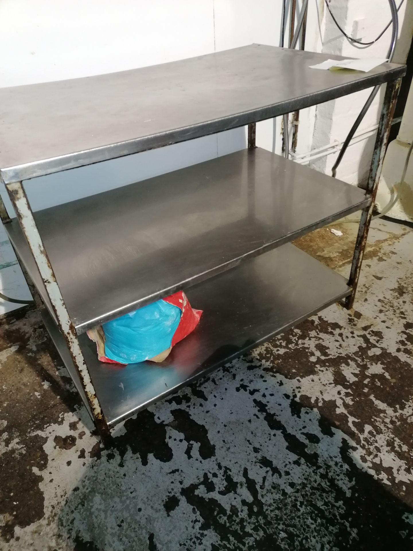 Stainless Steel Preperation Table With Steel Frame Length 107cm Width 66cm Height 88cm Contents - Image 3 of 5