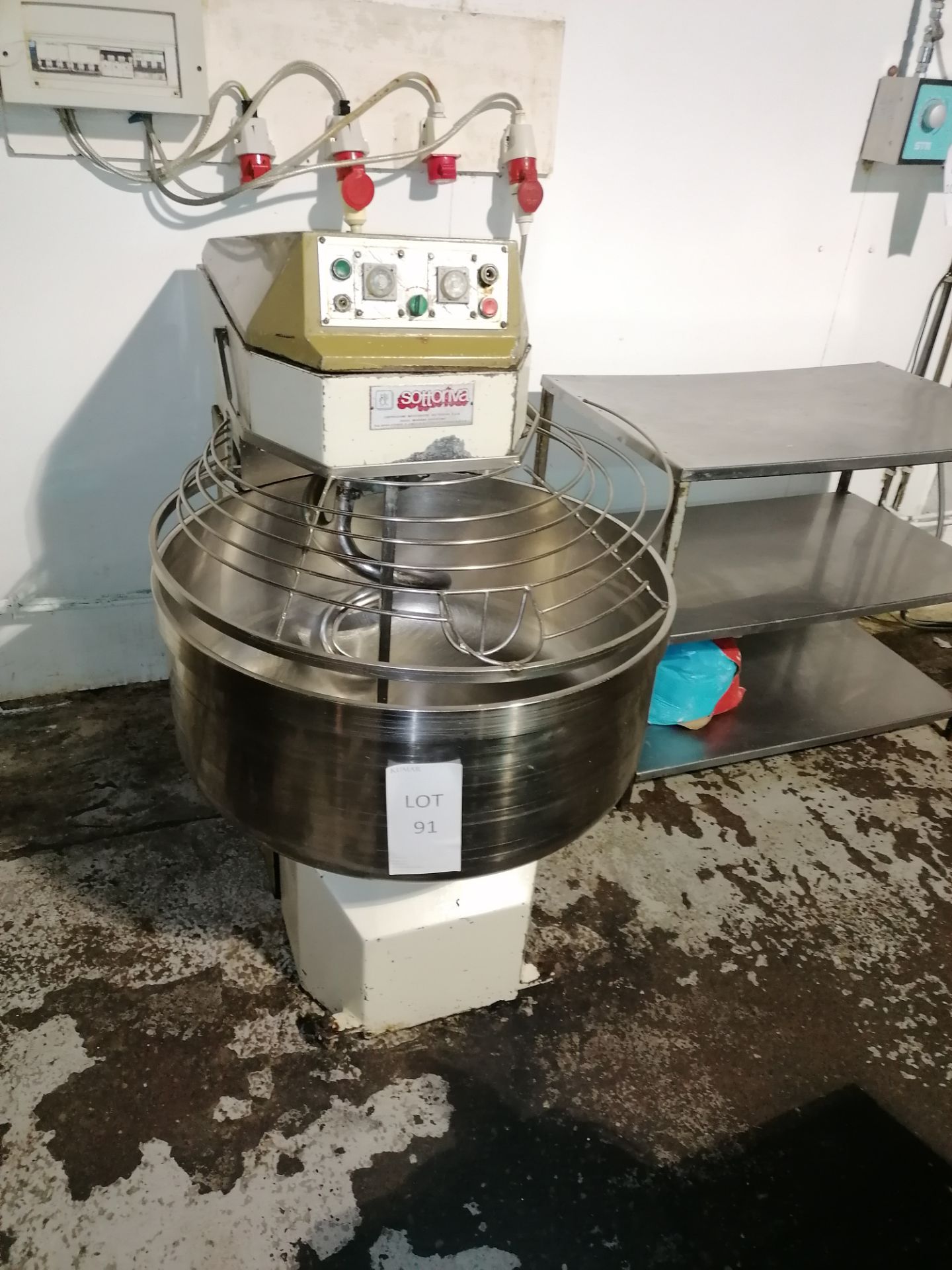 Sottoriva Commercial Spiral Dough mixer with Stainless Steel Bowl from 30 to 300 kg.