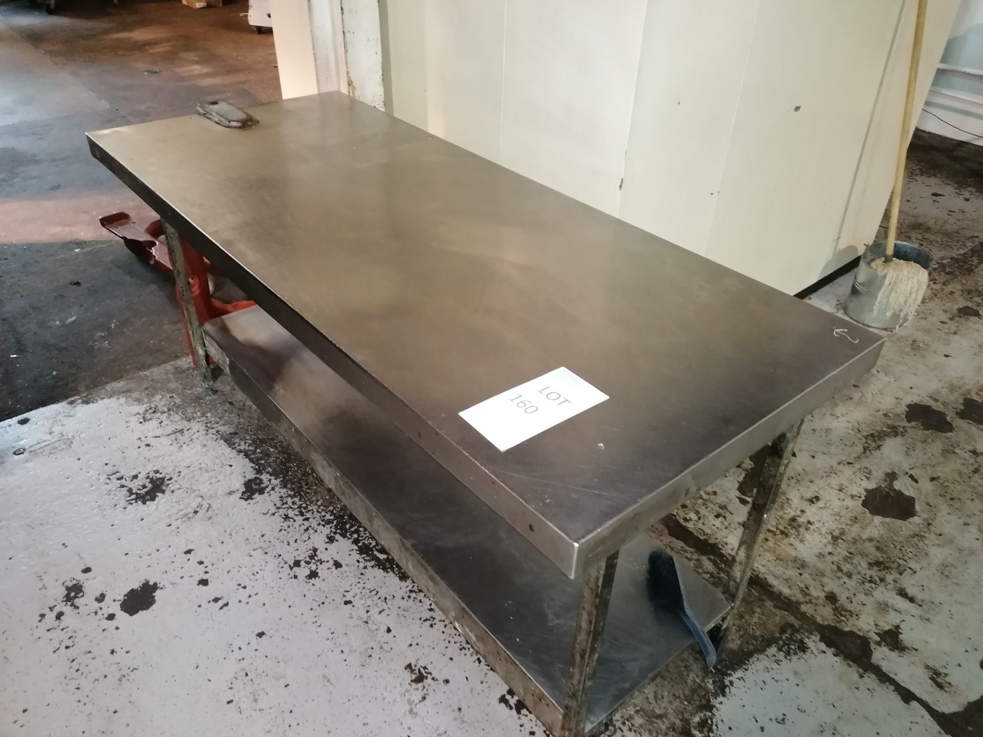 Stainless Steel Preperartion Table Length 179cm x Width 75cm x Height 85cm