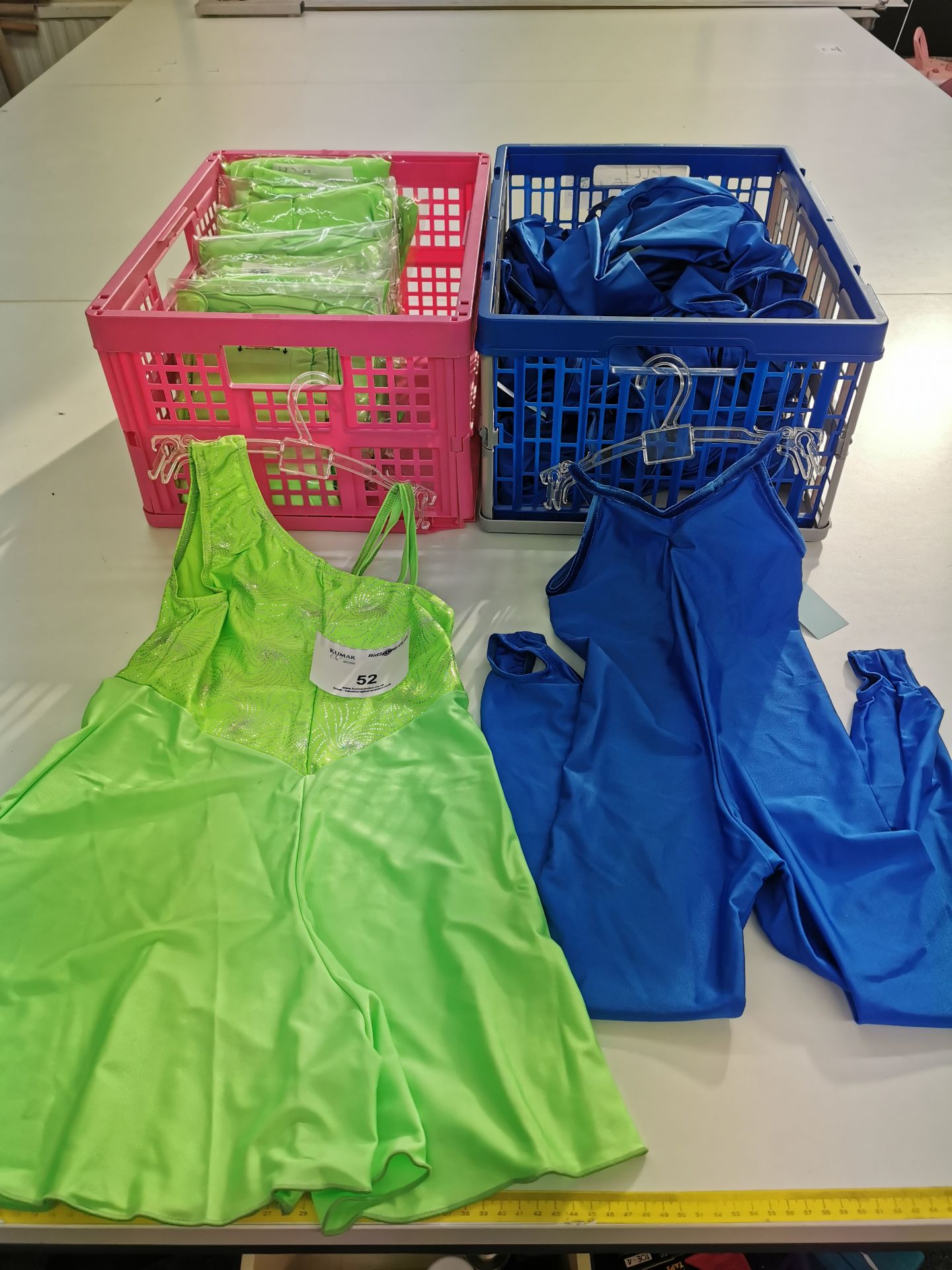 27pc Green bermuda dress, blue jump suit, Various sizes - Image 3 of 4