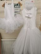 11pc White tutu dresses. Two designs. Various sizes