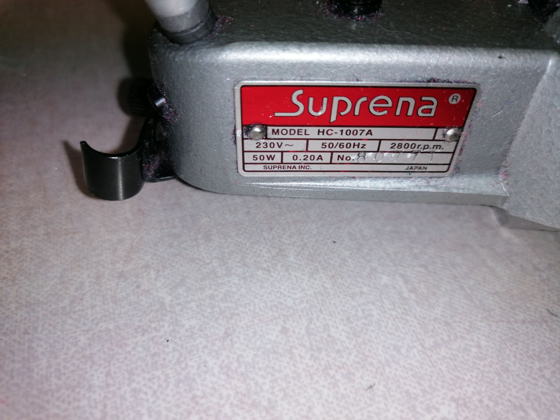 Suprena HC1007A Hand held fabric cutter Serial No 80771 - Image 5 of 5