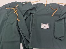 5pc Green dancer t shirts with gold chains. Various sizes