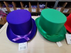 80+ Estimated costume top hats in a variety of colours