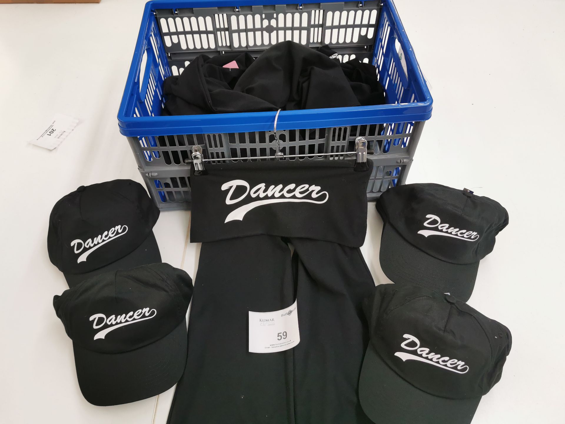 19pc Black dancer joggers (5pc) with matching black dancer caps (14pc) - Image 3 of 3