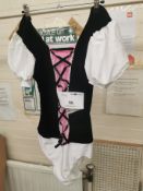 6pc Black and pink leotards . Various sizes