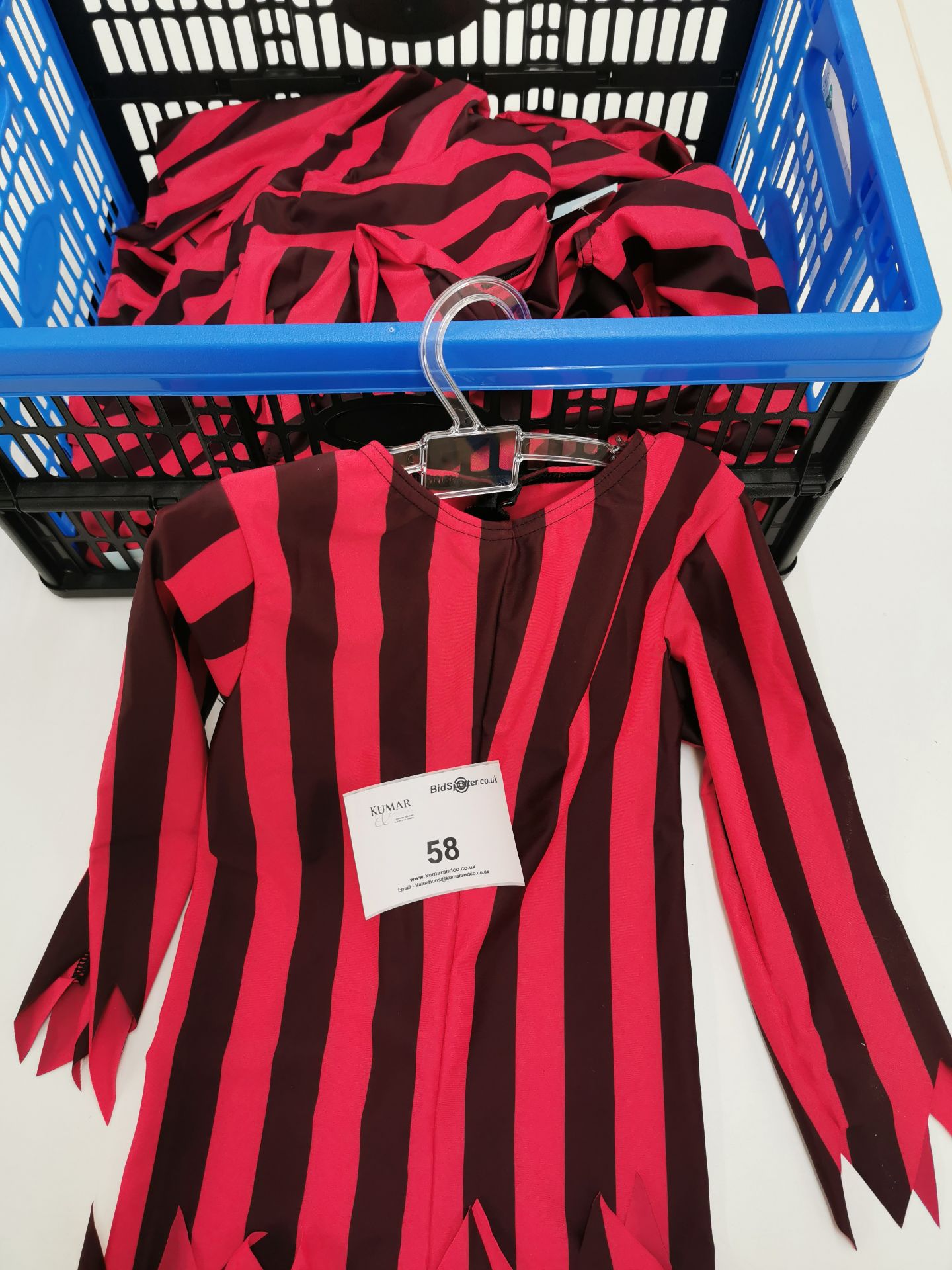 11pc Brown and red stripped bonfire themed night suits , Various sizes - Image 3 of 3