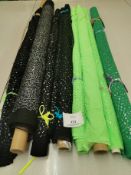 8 x Roll ends hologram sequin tulle. RRP £4-6 per meter