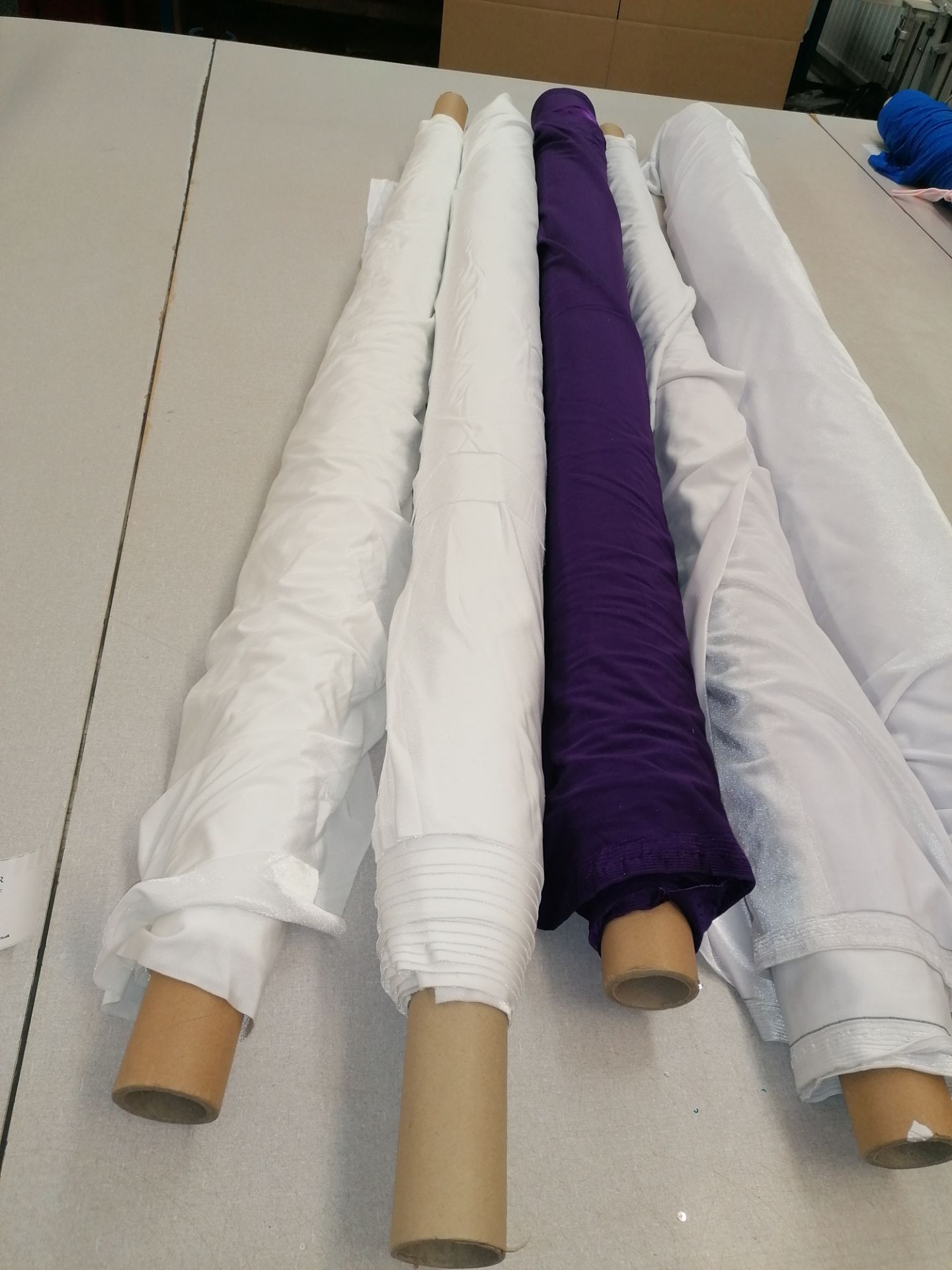 5 x Rolls stretch valour fabric. Estimated 50m RRP £8-10 per meter