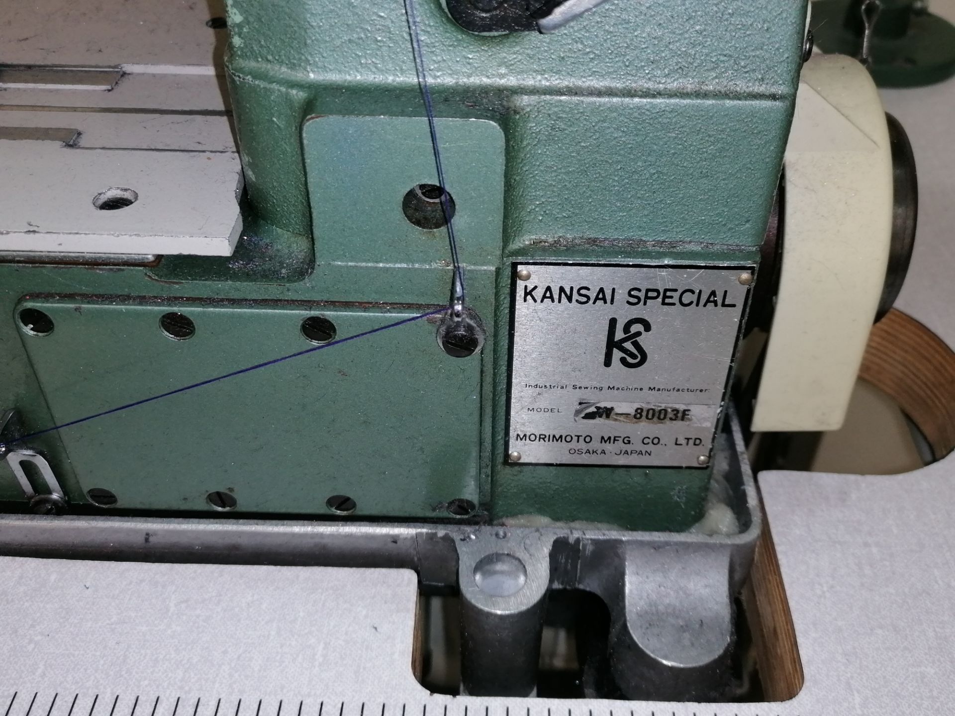 Kansai Special W-8003F Needle cover stitch industrial sewing machine Serial No KS052239 - Image 5 of 5