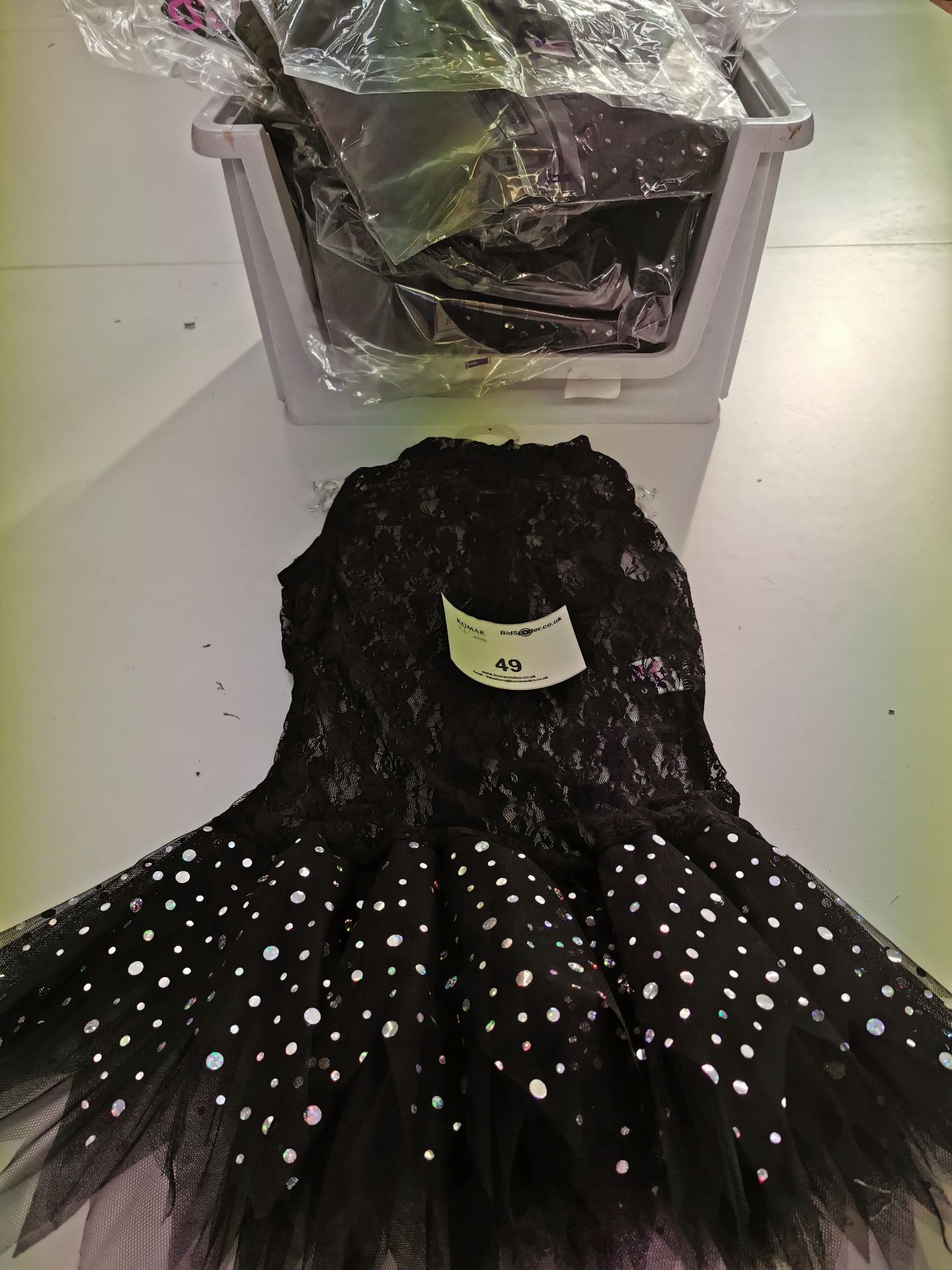 17pc Black lace sequin dress various sizes - Image 2 of 3