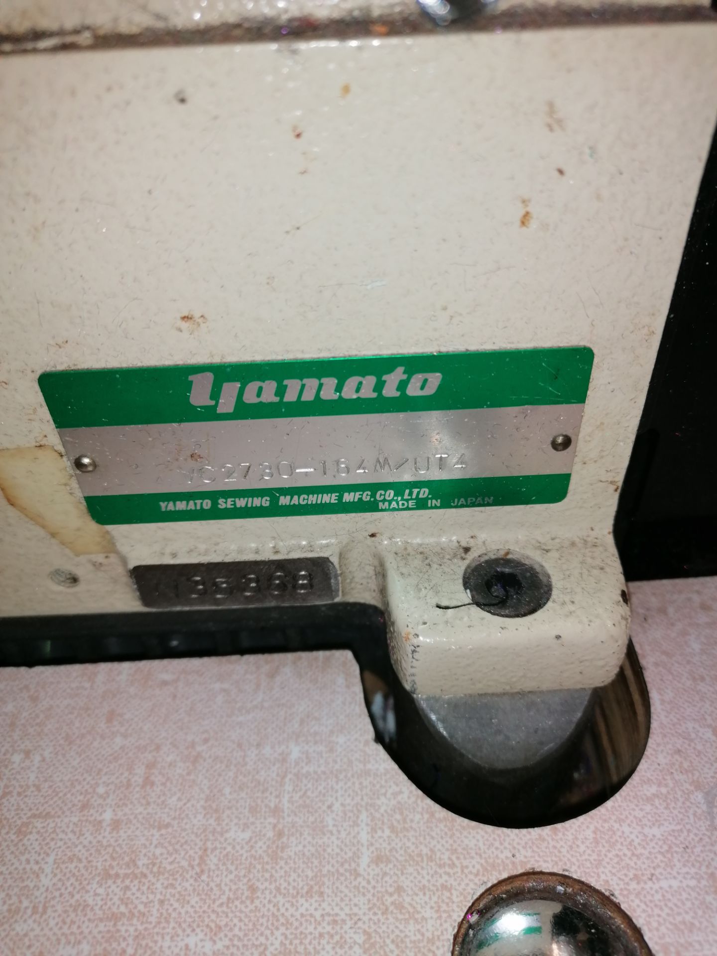 Yamato VC2730 - 164 M sewing machine. Coverstitch with top and bottom trimmer and arms Serial No - Image 5 of 5