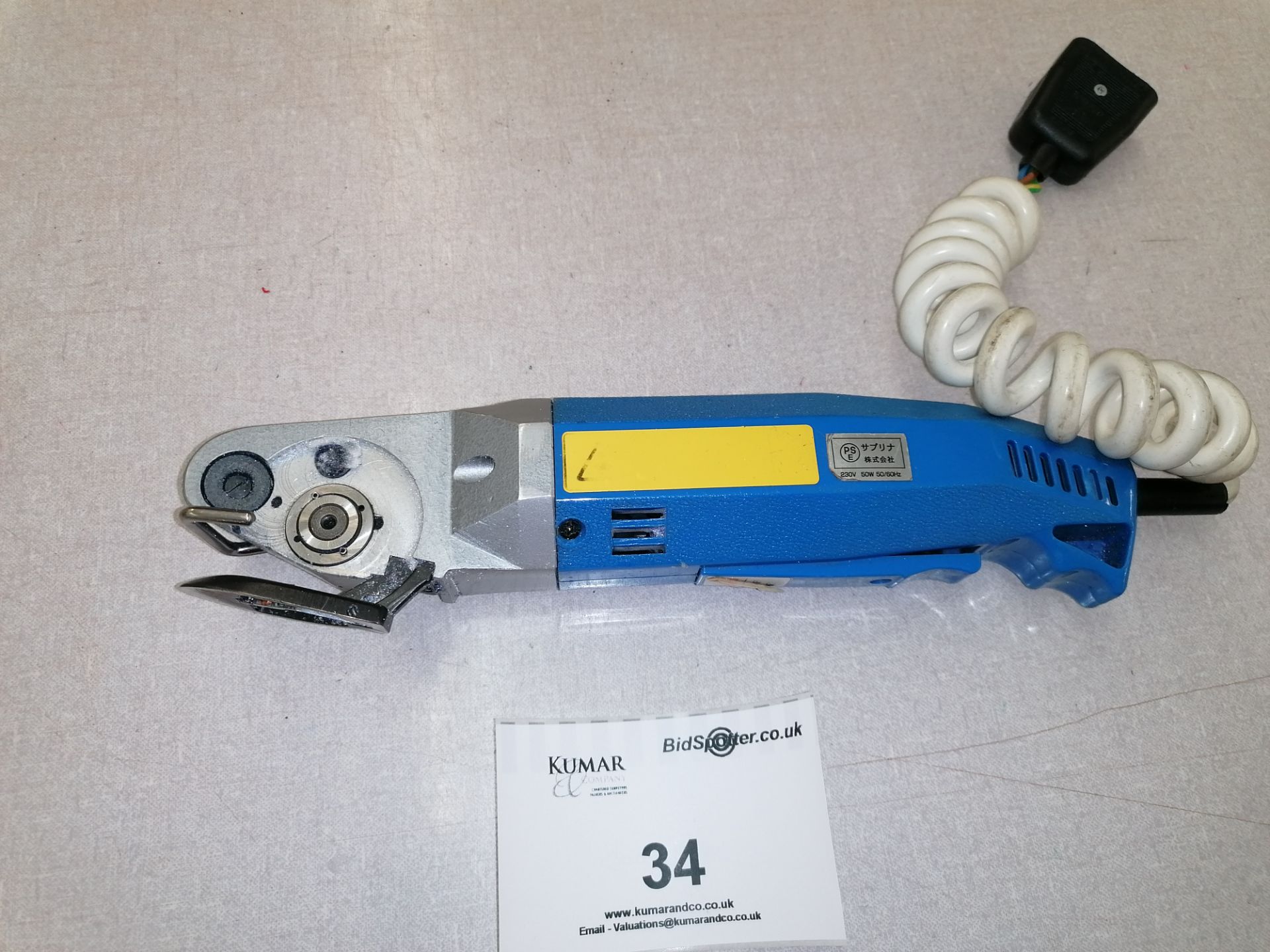 Suprena 101A Hand held fabric cutter Serial No 98443 - Image 4 of 5