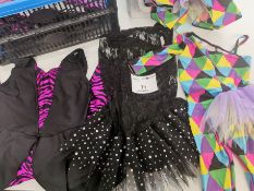 18pc Leotard,dresses,tutus ,lace tutu. Various colours and sizes