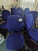 10 x Blue office chairs