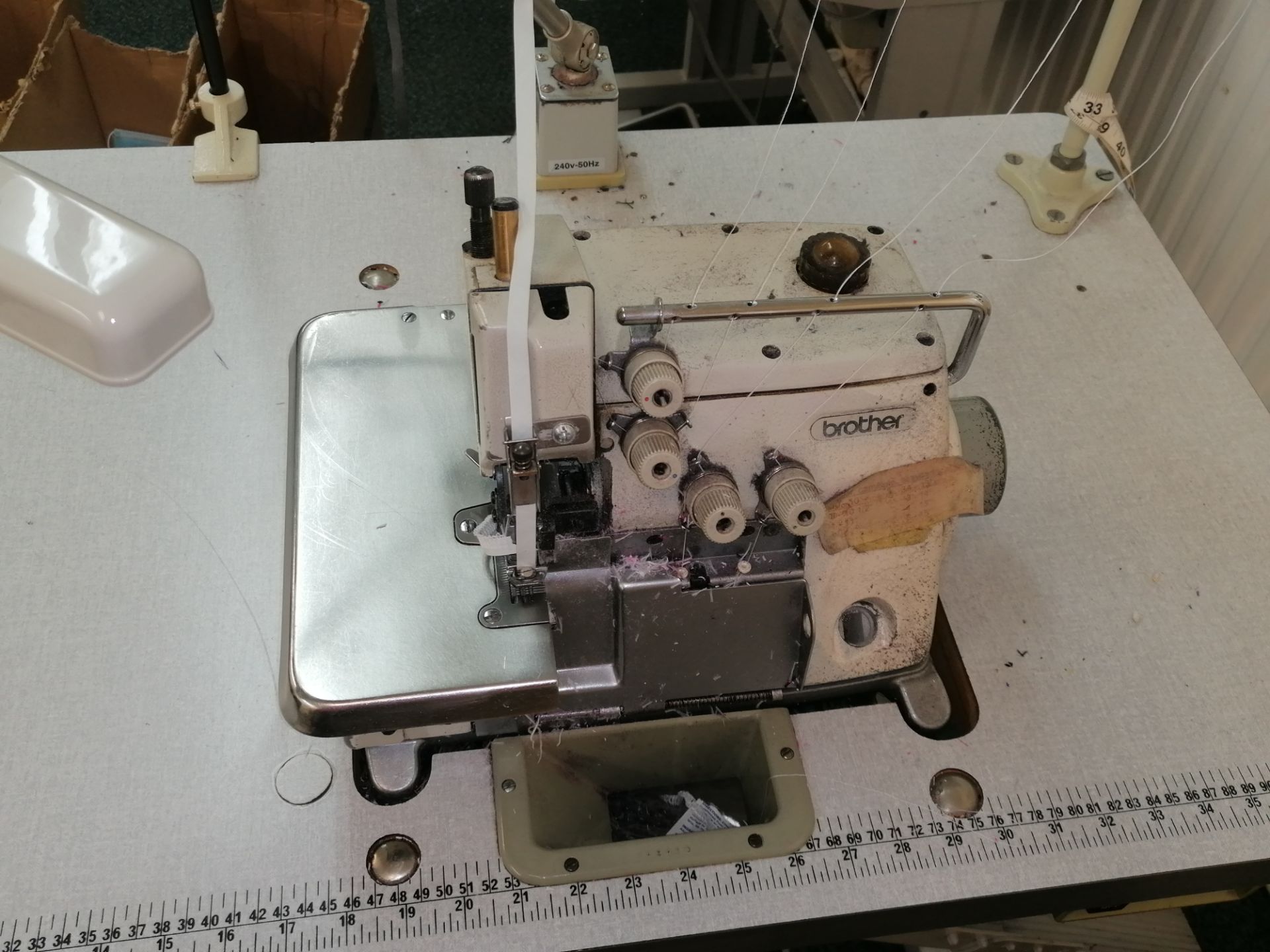 Brother EF4 - B531- 022-5 Industrial 4 thread over locker sewing machine Serial No J3515479 - Image 3 of 5