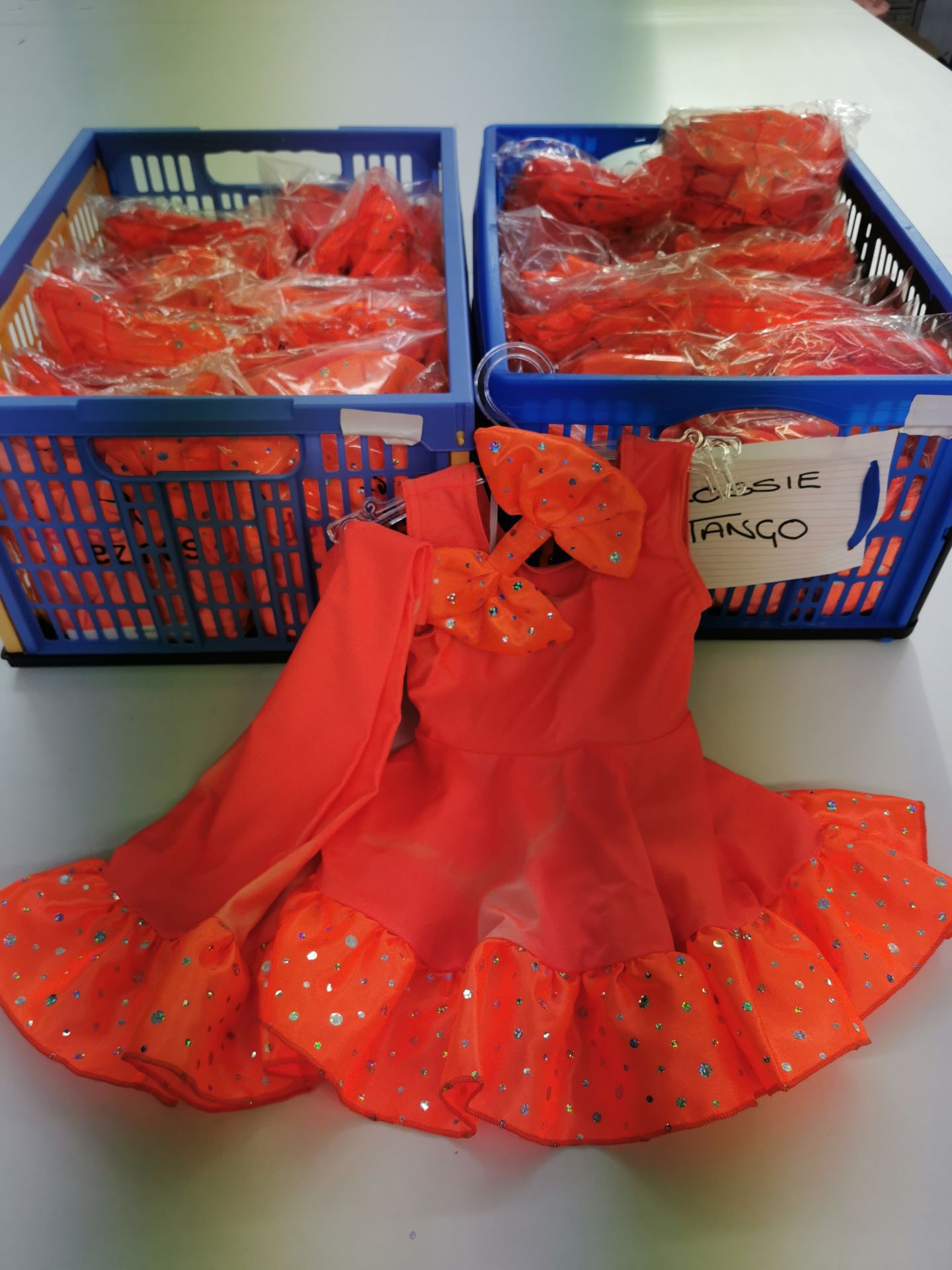 34pc x Orange flossie, babydoll set with large hairbow included- Sizes 00 to 3A